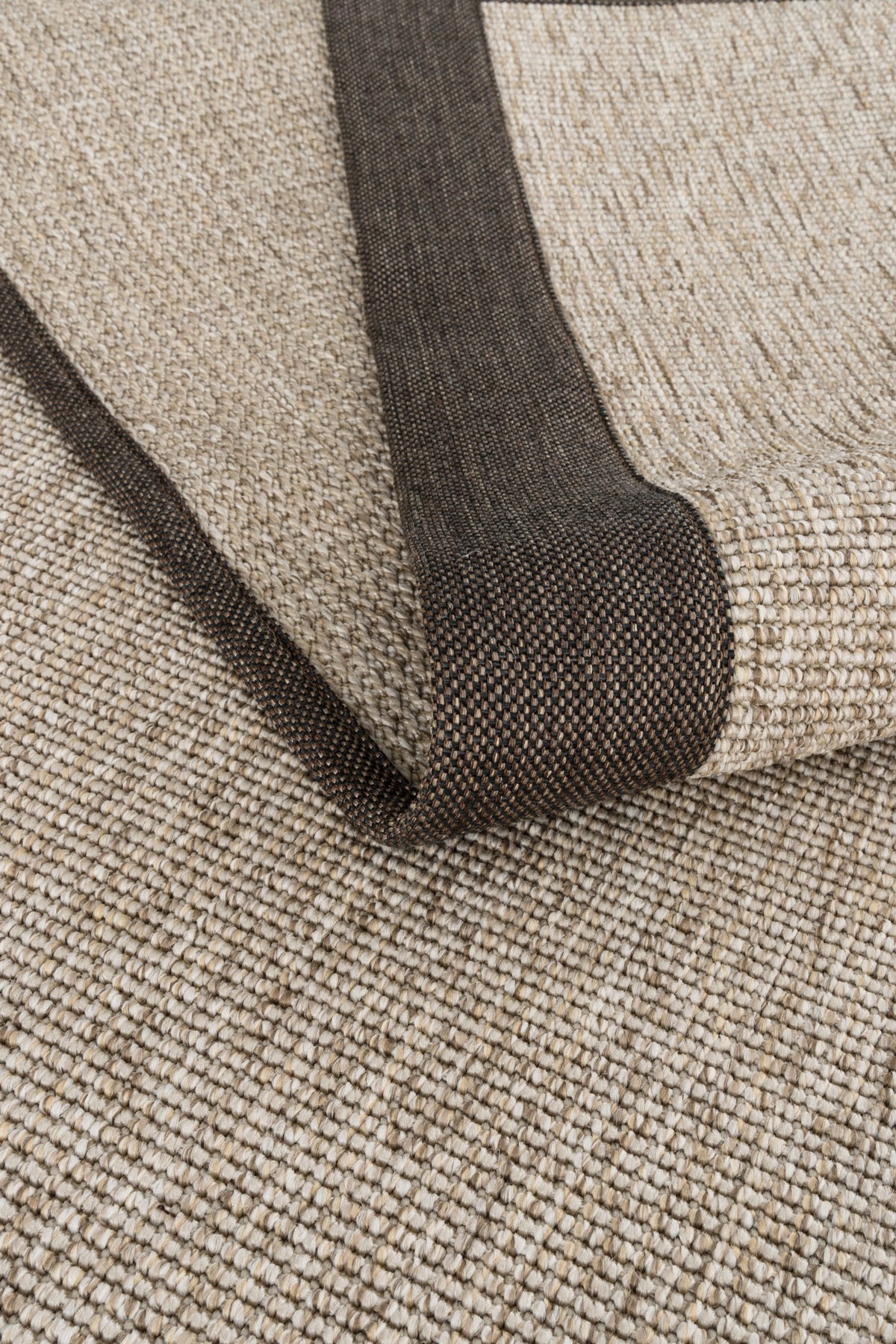 Cool Jüt Sisal Halı ROMA M208 - Kumaş Bordürlü Halı Yolluk - Indoors Outdoors