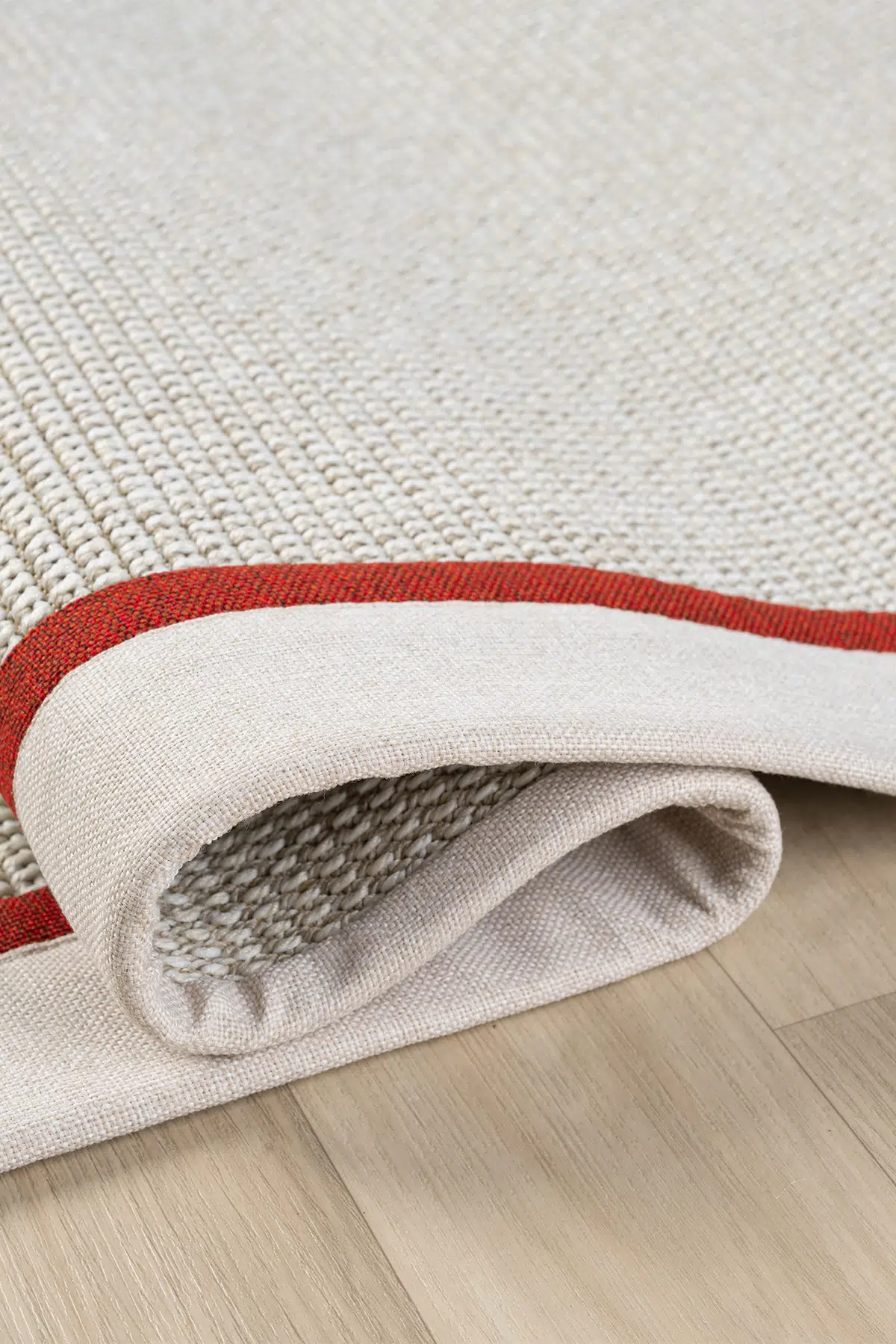 Seyran Halı Bombay 664 Krem Jüt Sisal Halı  - Krem Bordo Bordürlü Halı Yolluk