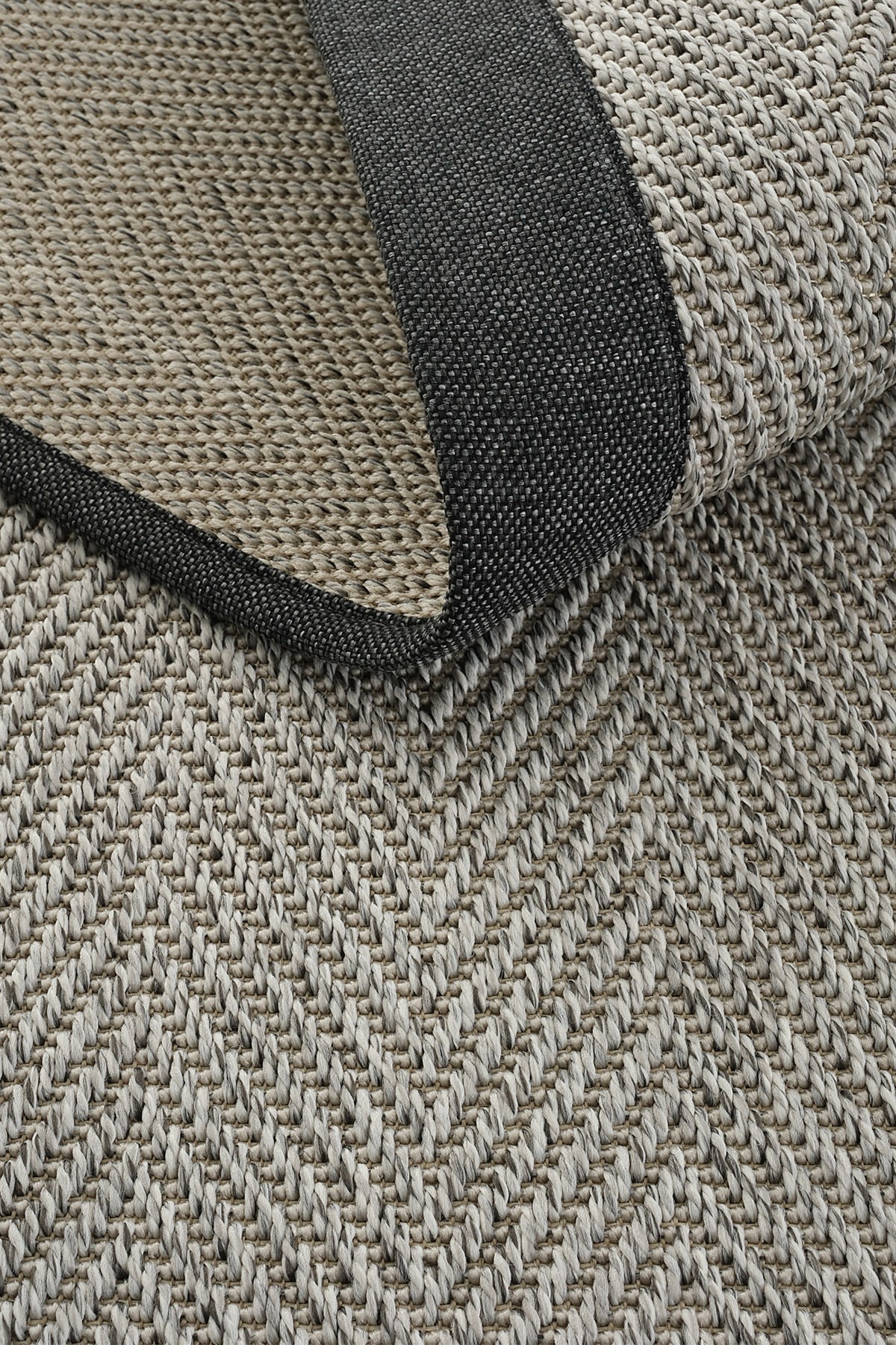 Cool Jüt Sisal Halı MONACO M404 - Keten Bordürlü Halı Yolluk - Indoors Outdoors