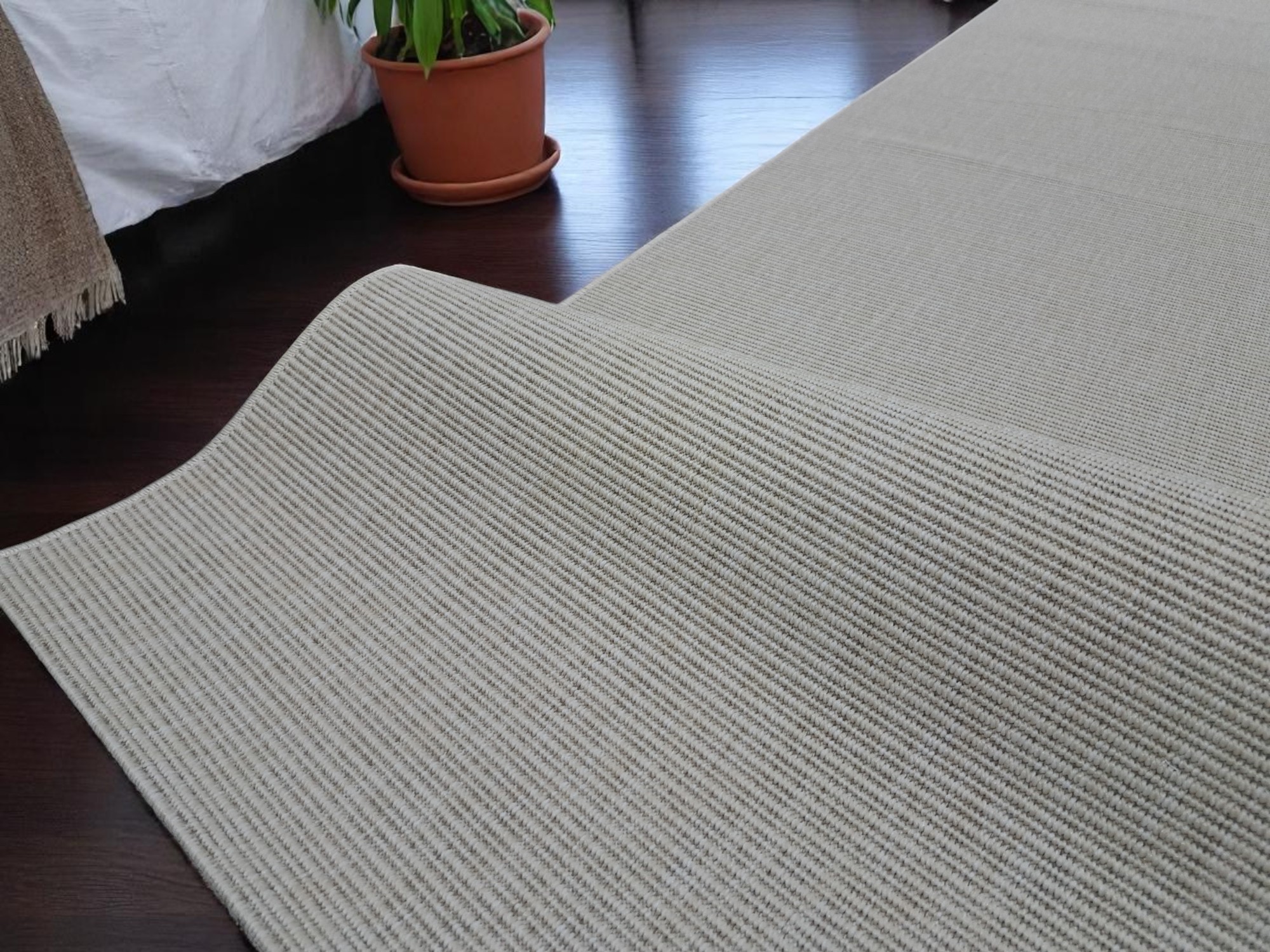 Seyran Halı Bombay 663 Krem Jüt Sisal Halı  - Ev Dekoru Salon Halısı - Merdiven Halısı -  Koridor Mutfak Halısı 