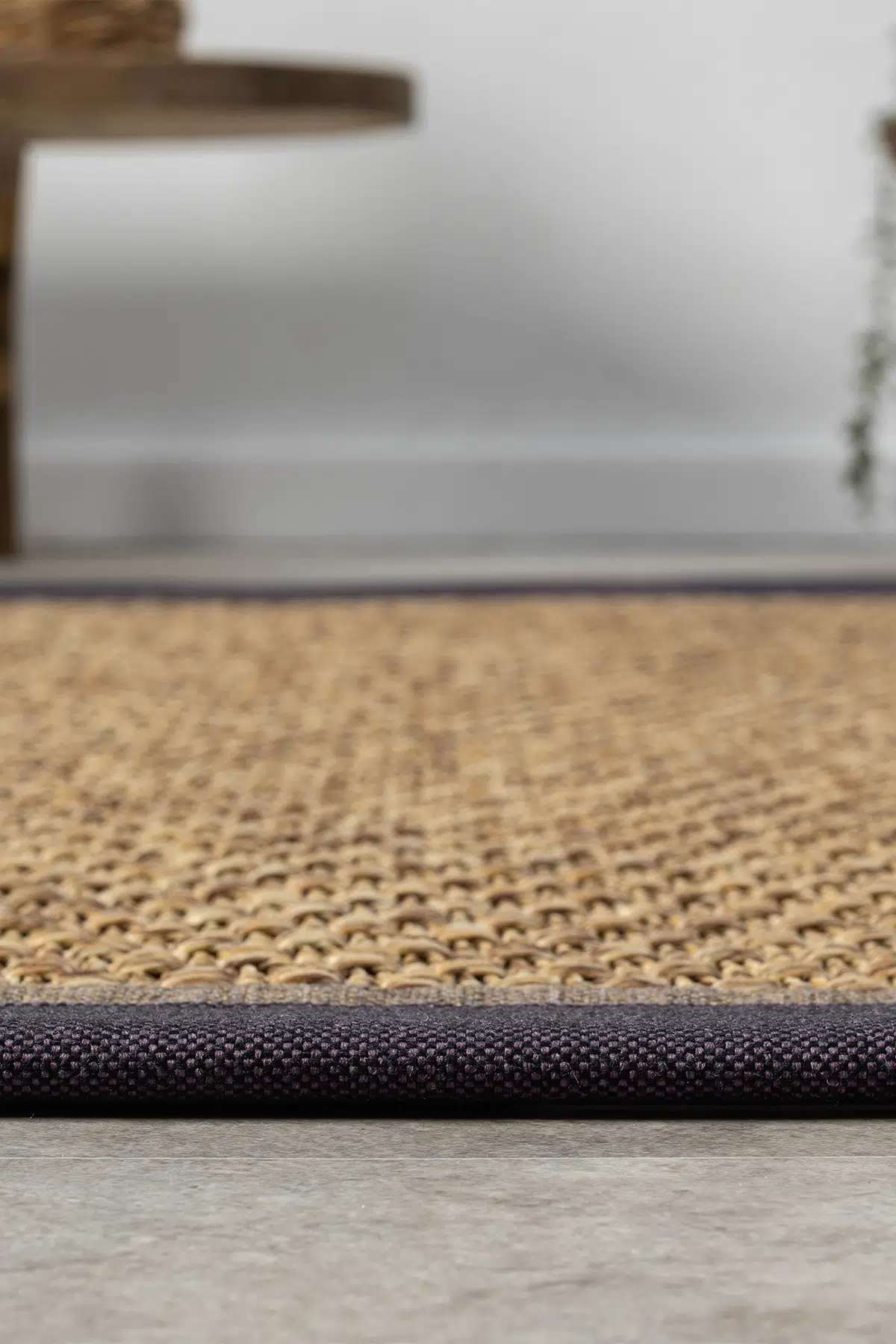 Seyran Halı Bombay 666 Kahve Jüt Sisal Halı  - 2 Renkli Bordürlü Halı Yolluk