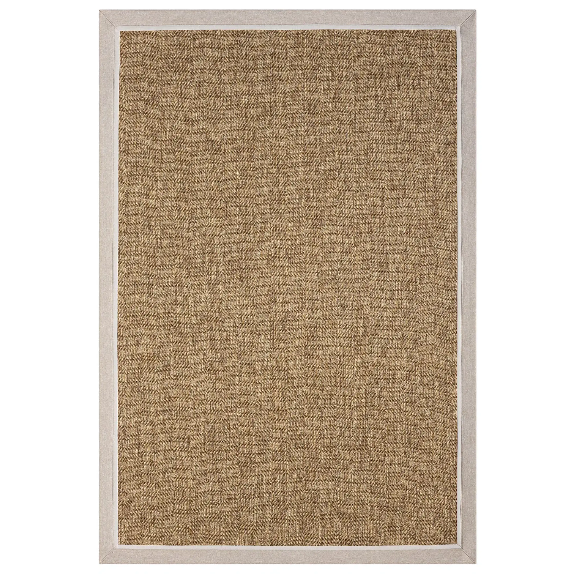 Seyran Halı Bombay 665 Kahve Jüt Sisal Halı  - 2 Renkli Bordürlü Halı Yolluk