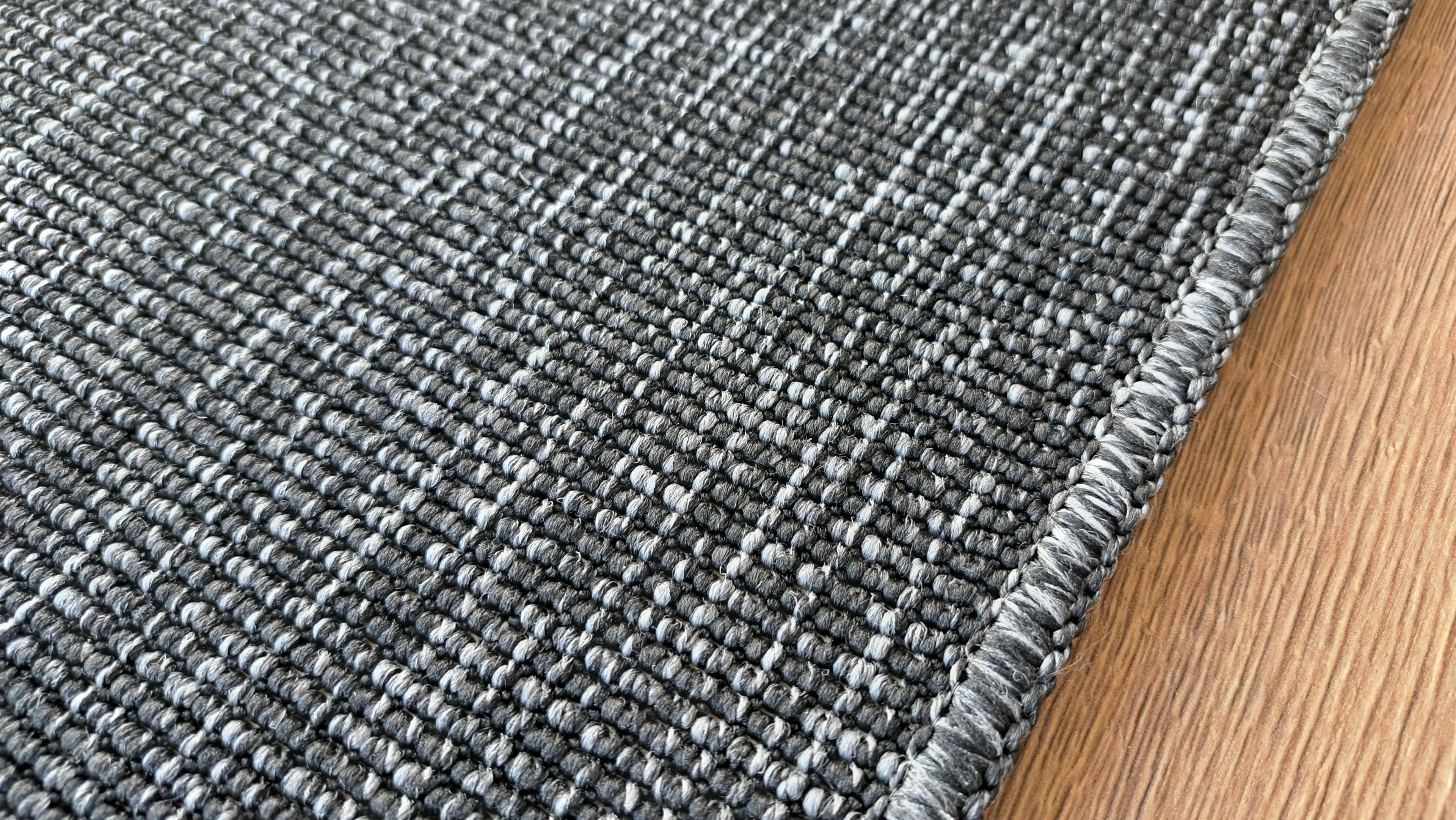 Seyran Halı Bombay 662 Antrasit Jüt Sisal Halı  - Ev Dekoru Salon Halısı - Merdiven Halısı -  Cozy Home Rug - Koridor Mutfak Halısı