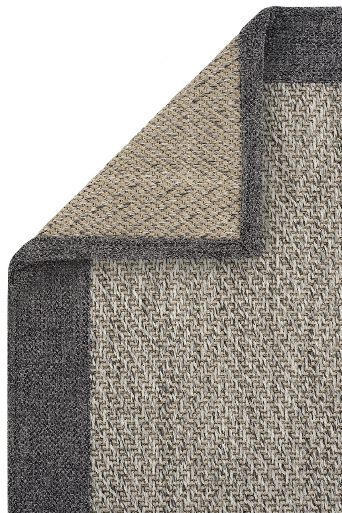 Cool Jüt Sisal Halı MONACO ART 01 - Keten Bordürlü Halı Yolluk - Indoors Outdoors