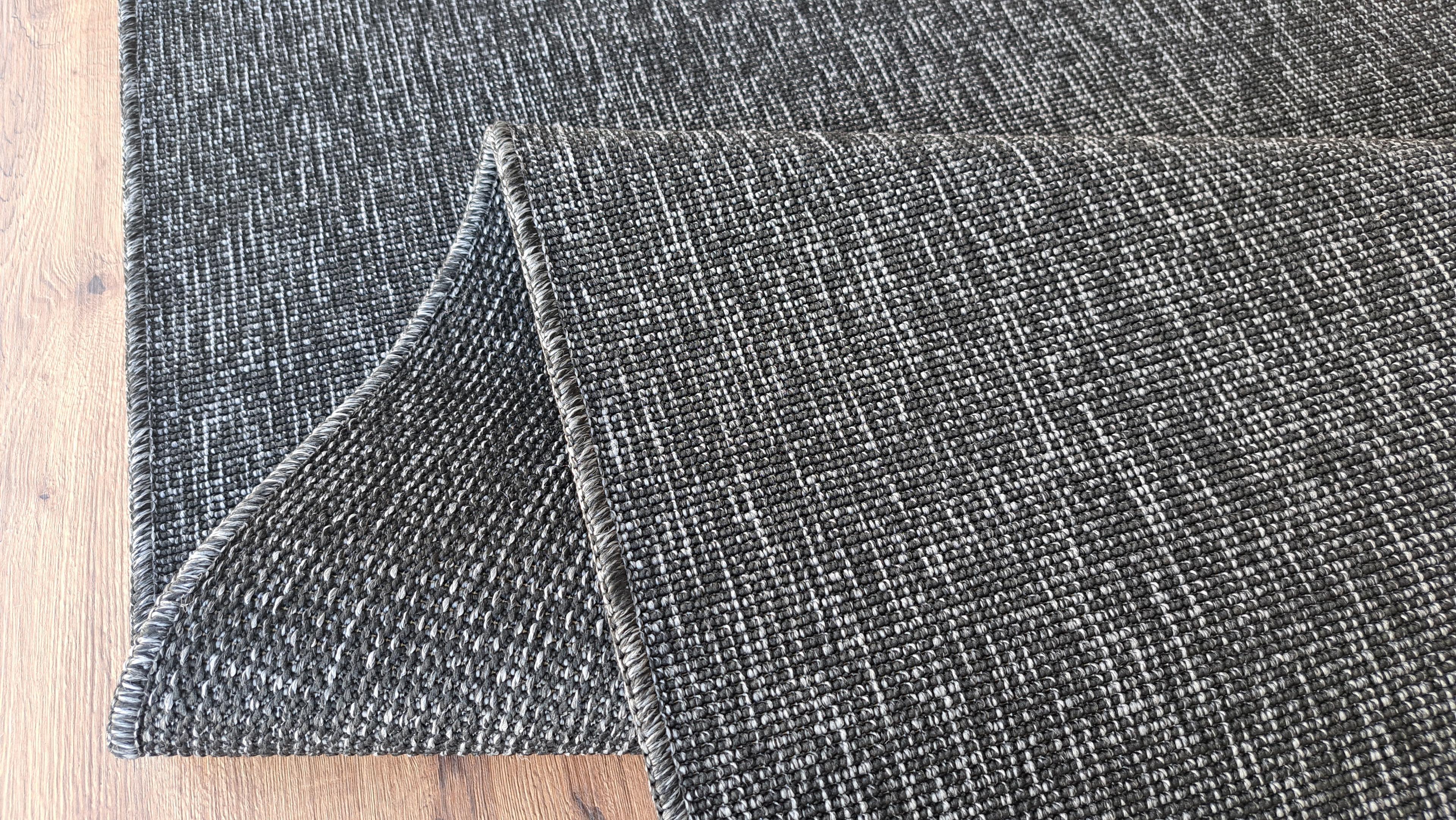 Seyran Halı Bombay 662 Antrasit Jüt Sisal Halı  - Ev Dekoru Salon Halısı - Merdiven Halısı -  Cozy Home Rug - Koridor Mutfak Halısı