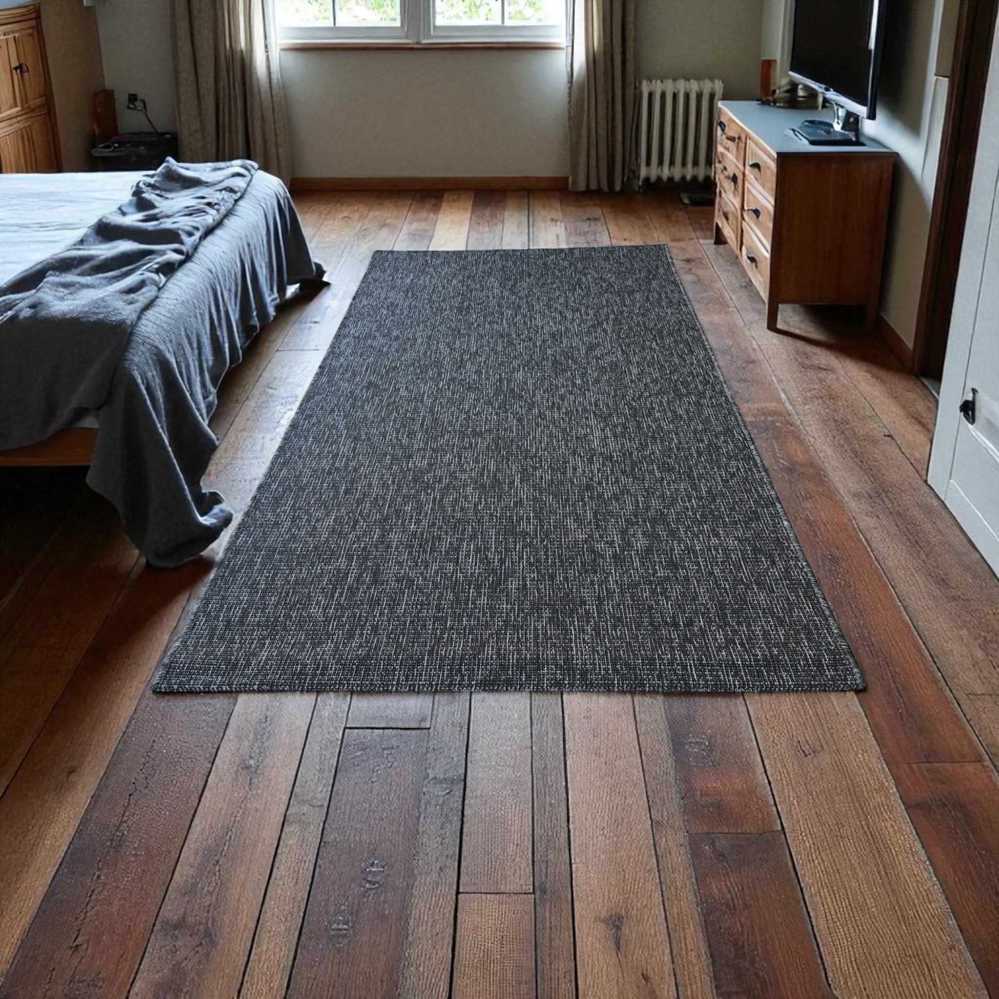 Seyran Halı Bombay 662 Antrasit Jüt Sisal Halı  - Ev Dekoru Salon Halısı - Merdiven Halısı -  Cozy Home Rug - Koridor Mutfak Halısı