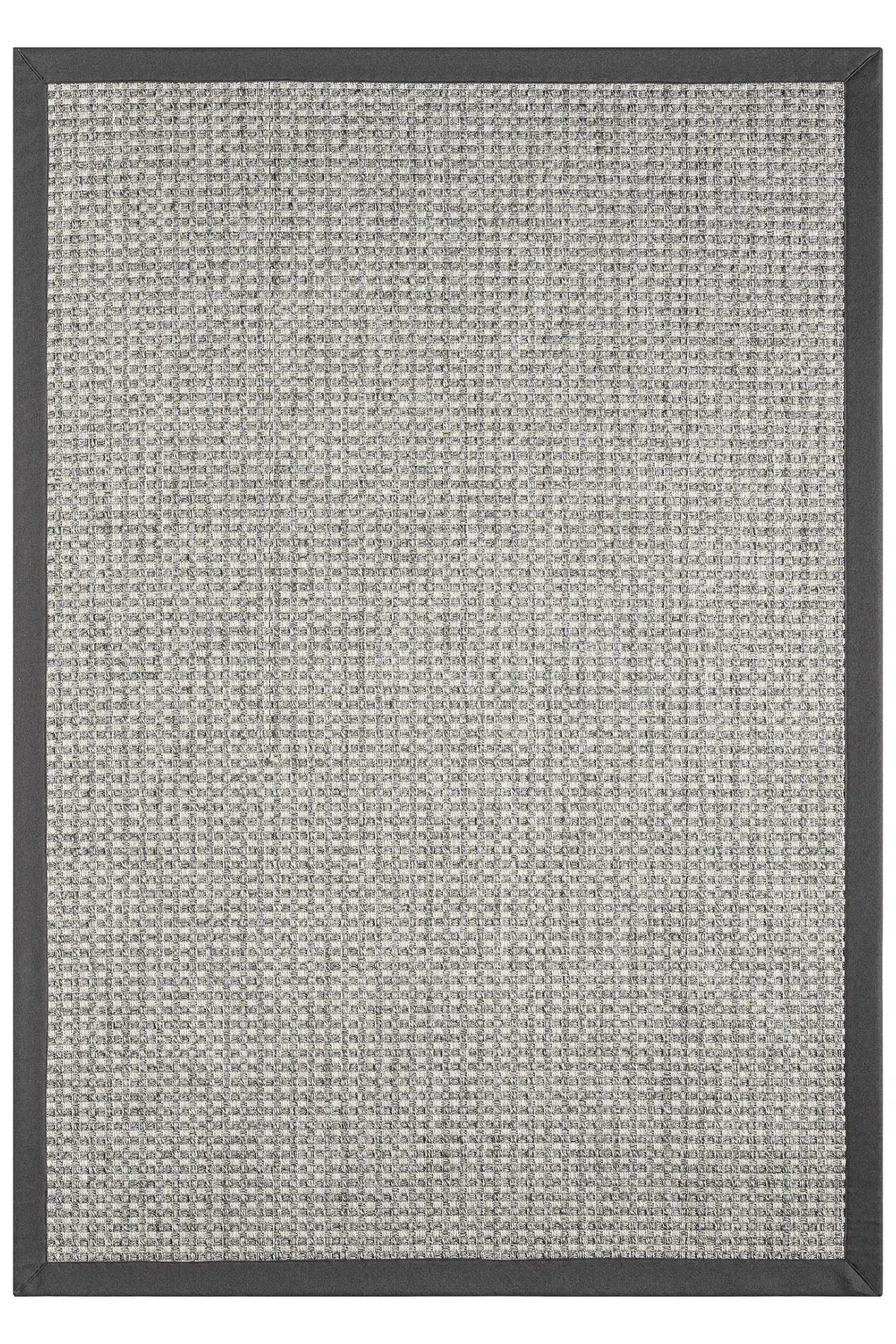 Seyran Halı Bombay 667 Gri Jüt Sisal Halı  - Antrasit Bordürlü Halı Yolluk