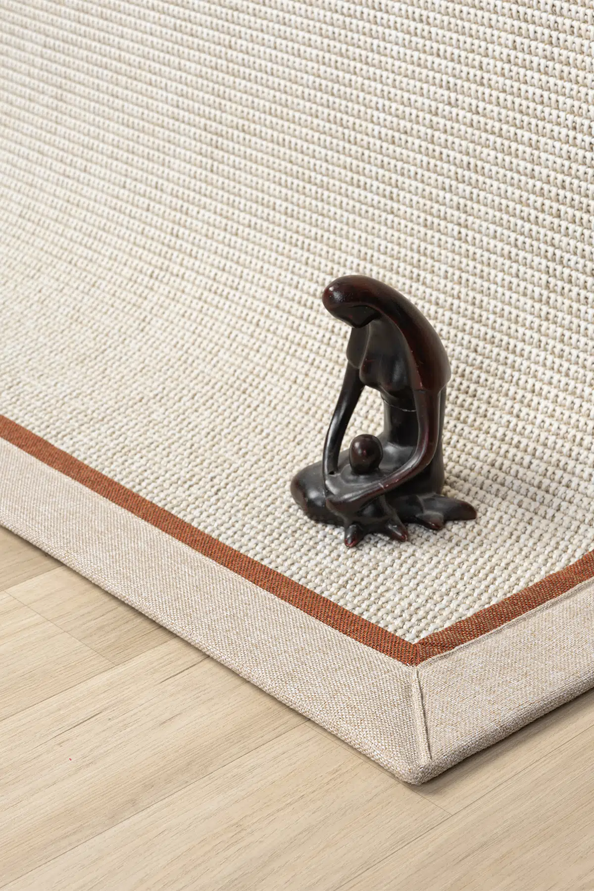 Seyran Halı Bombay 664 Krem Jüt Sisal Halı  - Bej Terra Bordürlü Halı Yolluk