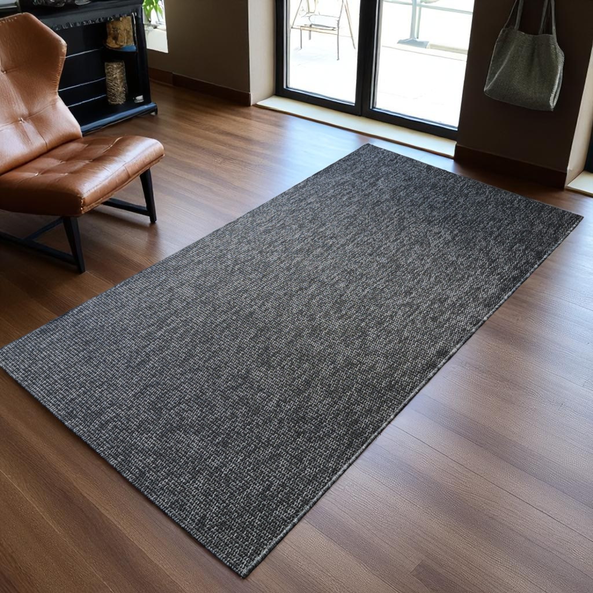 Seyran Halı Bombay 664 Antrasit Jüt Sisal Halı  - Ev Dekoru Salon Halısı - Merdiven Halısı -  Cozy Home Rug - Koridor Mutfak Halısı