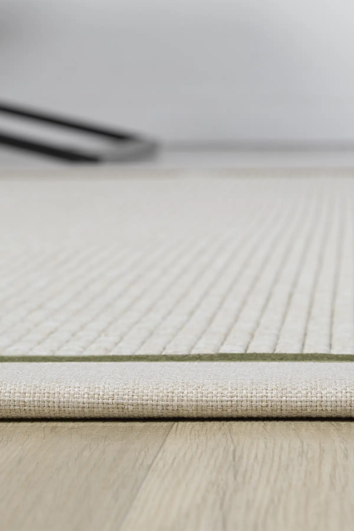 Seyran Halı Bombay 664 Krem Jüt Sisal Halı  - Krem Yeşil Bordürlü Halı Yolluk