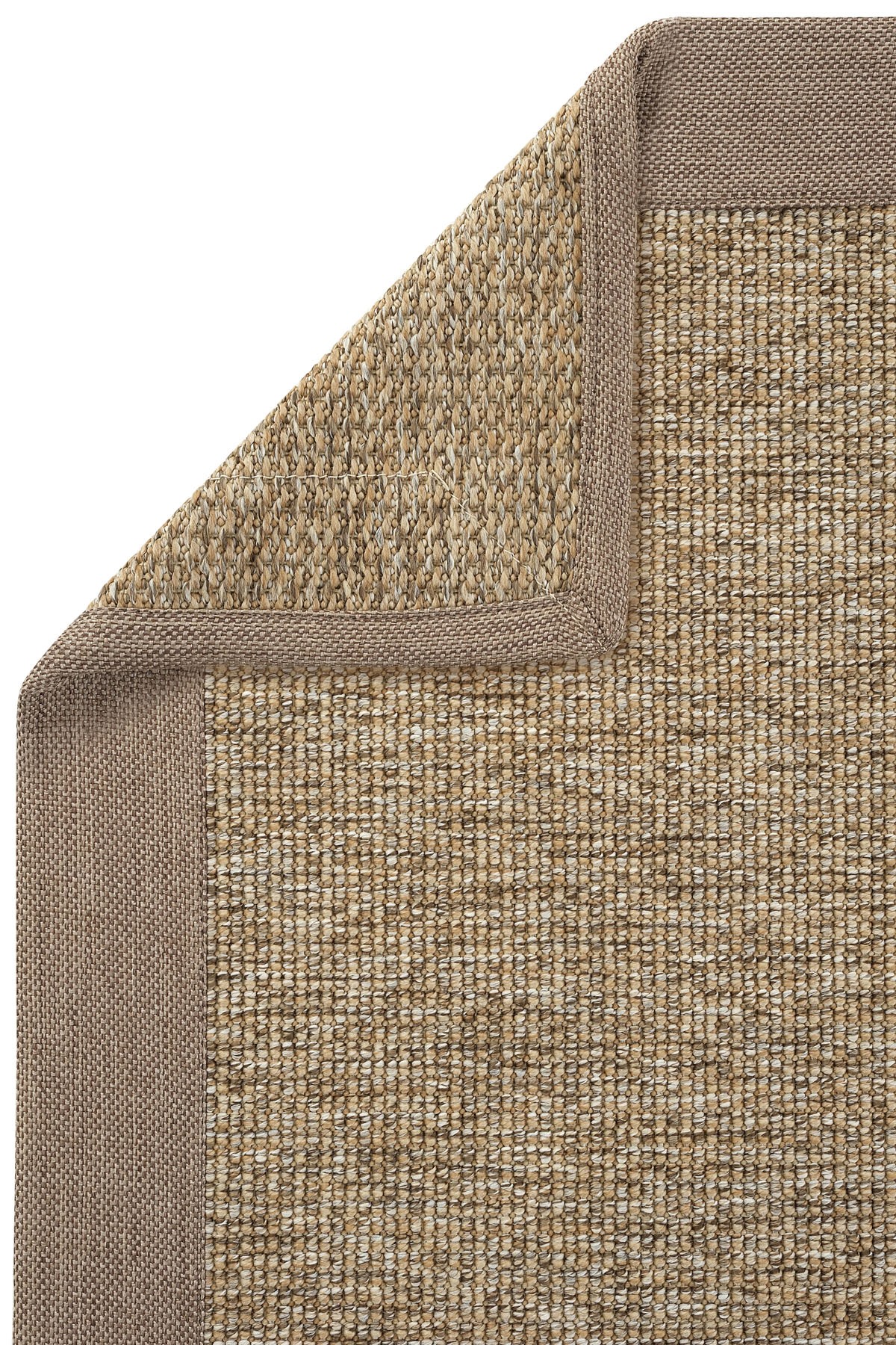 Cool Jüt Sisal Halı LISBON M201 - Keten Bordürlü  Halı Yolluk - Indoors Outdoors