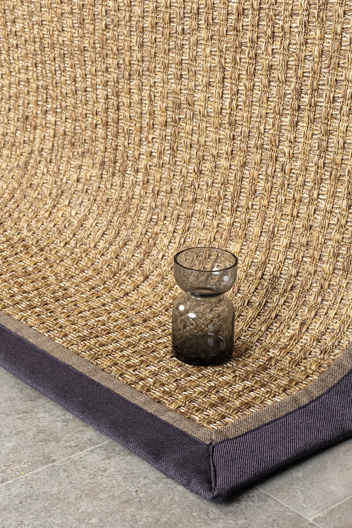 Seyran Halı Bombay 666 Kahve Jüt Sisal Halı  - 2 Renkli Bordürlü Halı Yolluk