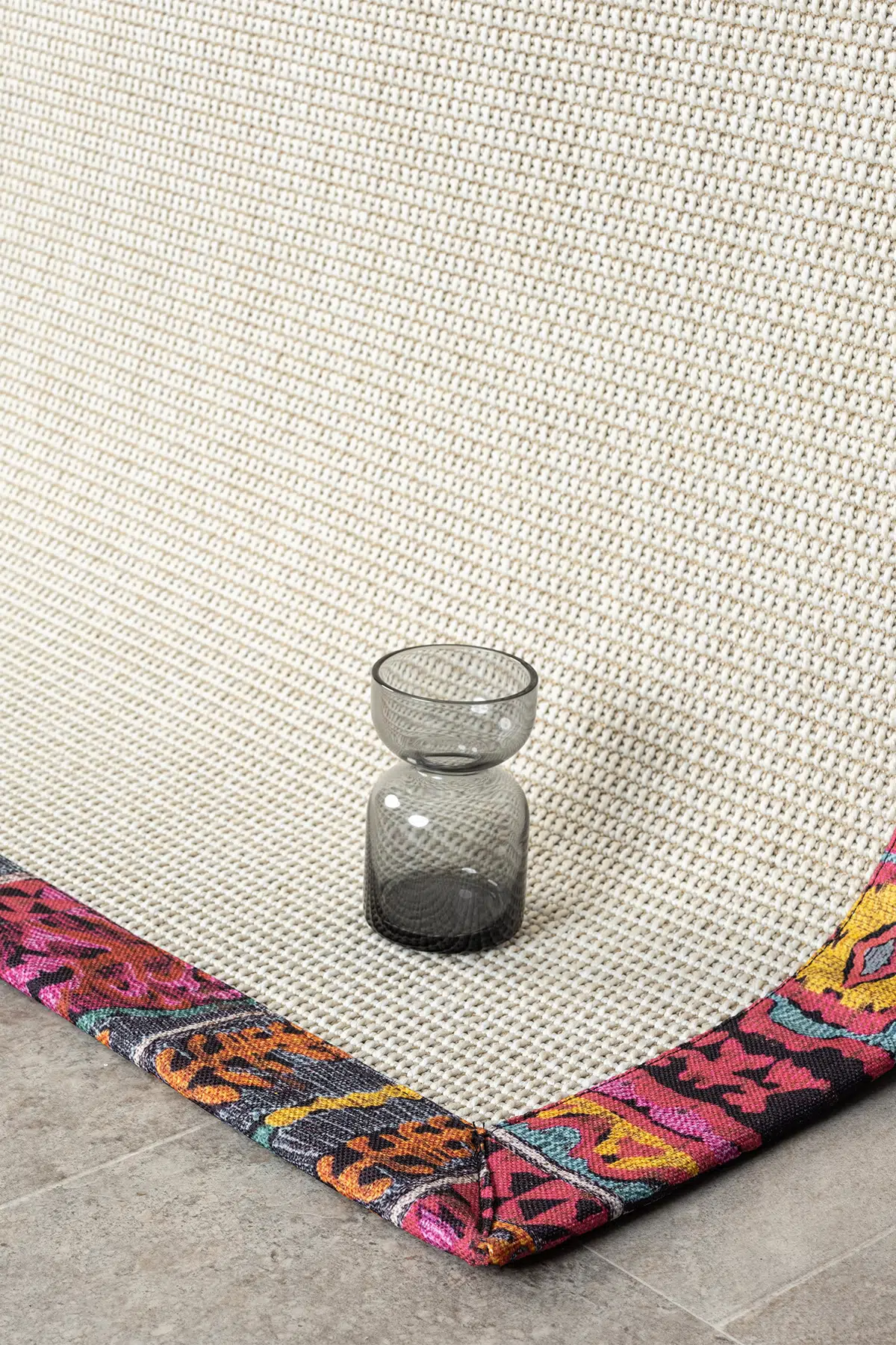 Seyran Halı Bombay 664 Krem Jüt Sisal Halı  - Multi Color  Bordürlü Halı Yolluk