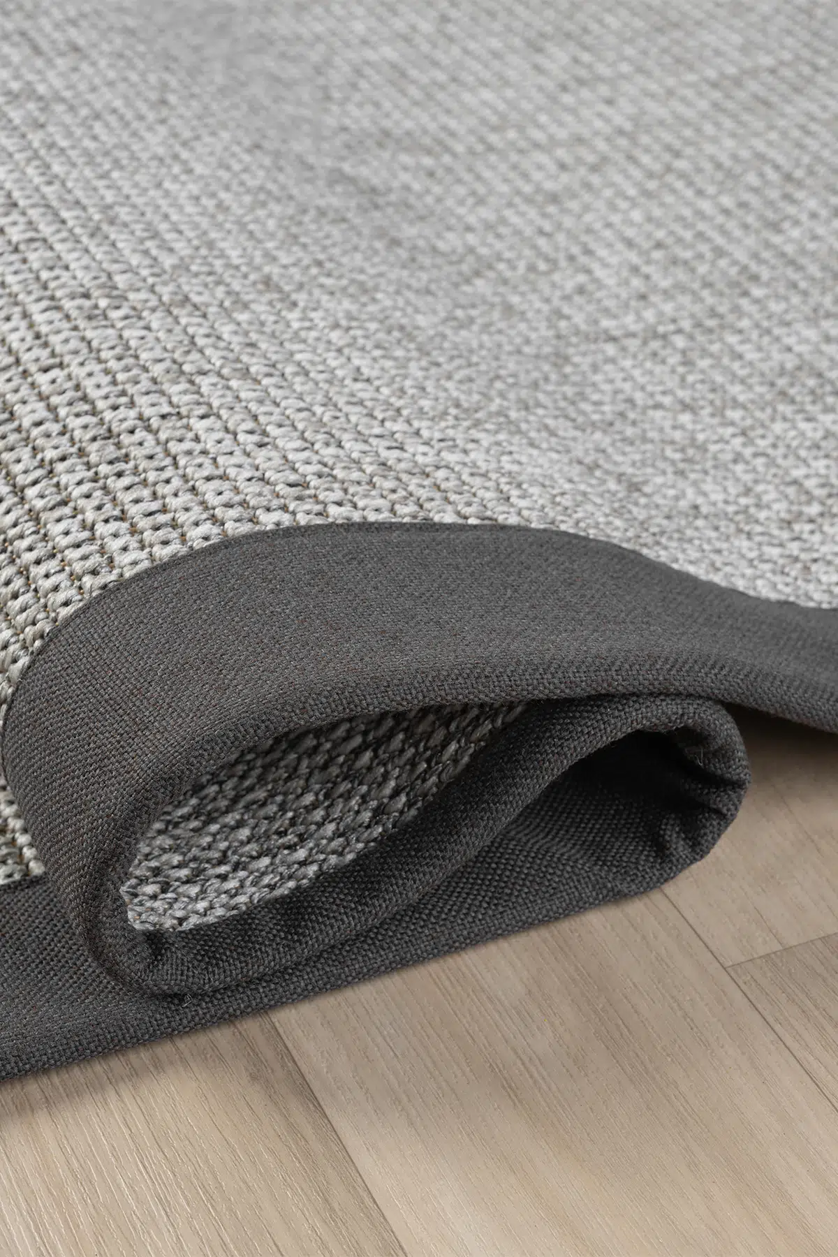 Seyran Halı Bombay 664 Gri Jüt Sisal Halı  - Tek Renk Bordürlü Halı Yolluk