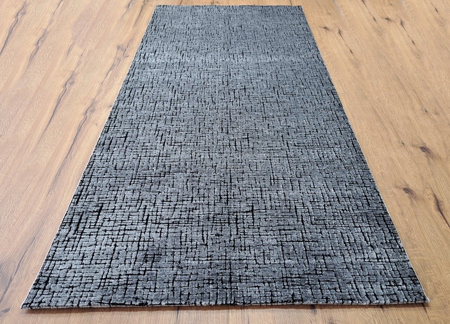 Custom Size Anthracite Runner Rug, %100 Wool Touch Pile rug, Hallway Kitchen Rug, Bedroom Rug, Indoors,