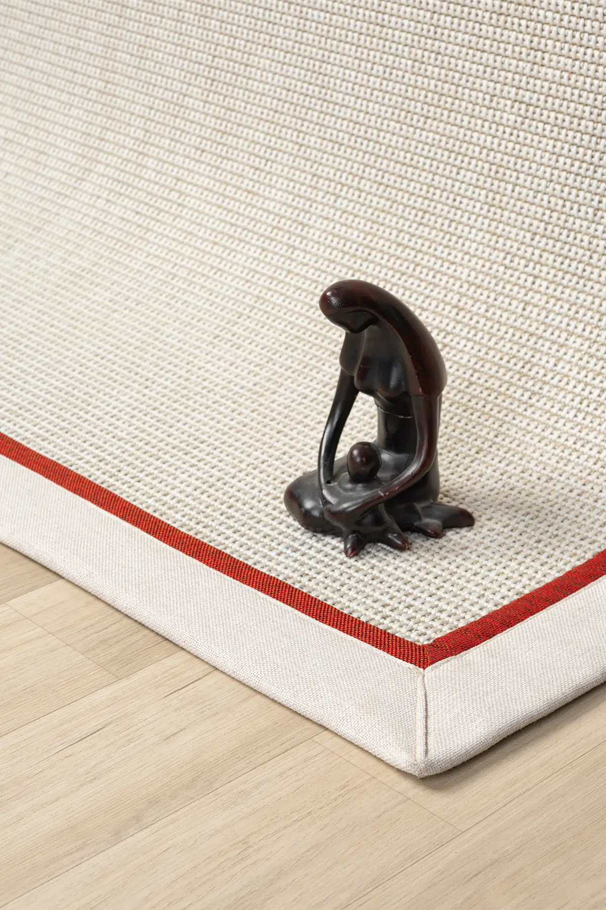 Seyran Halı Bombay 664 Krem Jüt Sisal Halı  - Krem Bordo Bordürlü Halı Yolluk