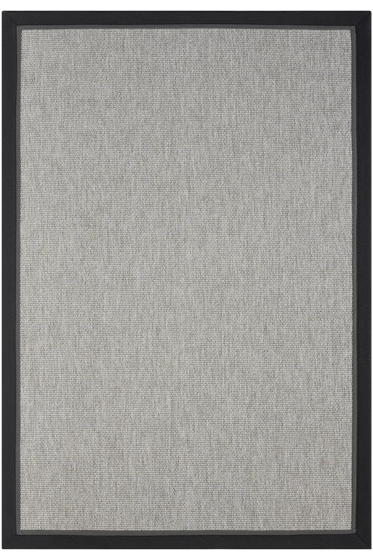 Seyran Halı Bombay 664 Gri Jüt Sisal Halı  - Siyah Antrasit Bordürlü Halı Yolluk