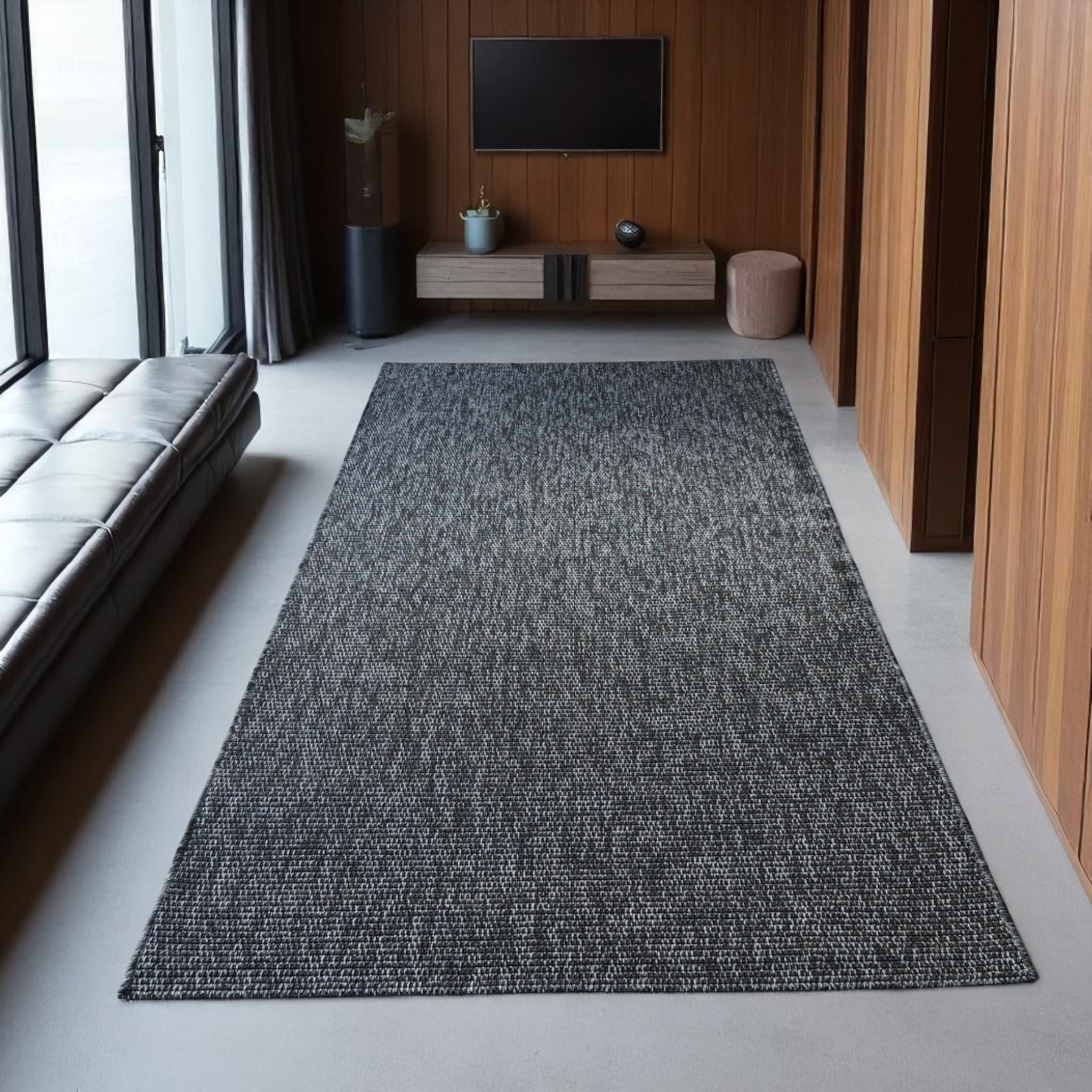 Seyran Halı Bombay 664 Antrasit Jüt Sisal Halı  - Ev Dekoru Salon Halısı - Merdiven Halısı -  Cozy Home Rug - Koridor Mutfak Halısı