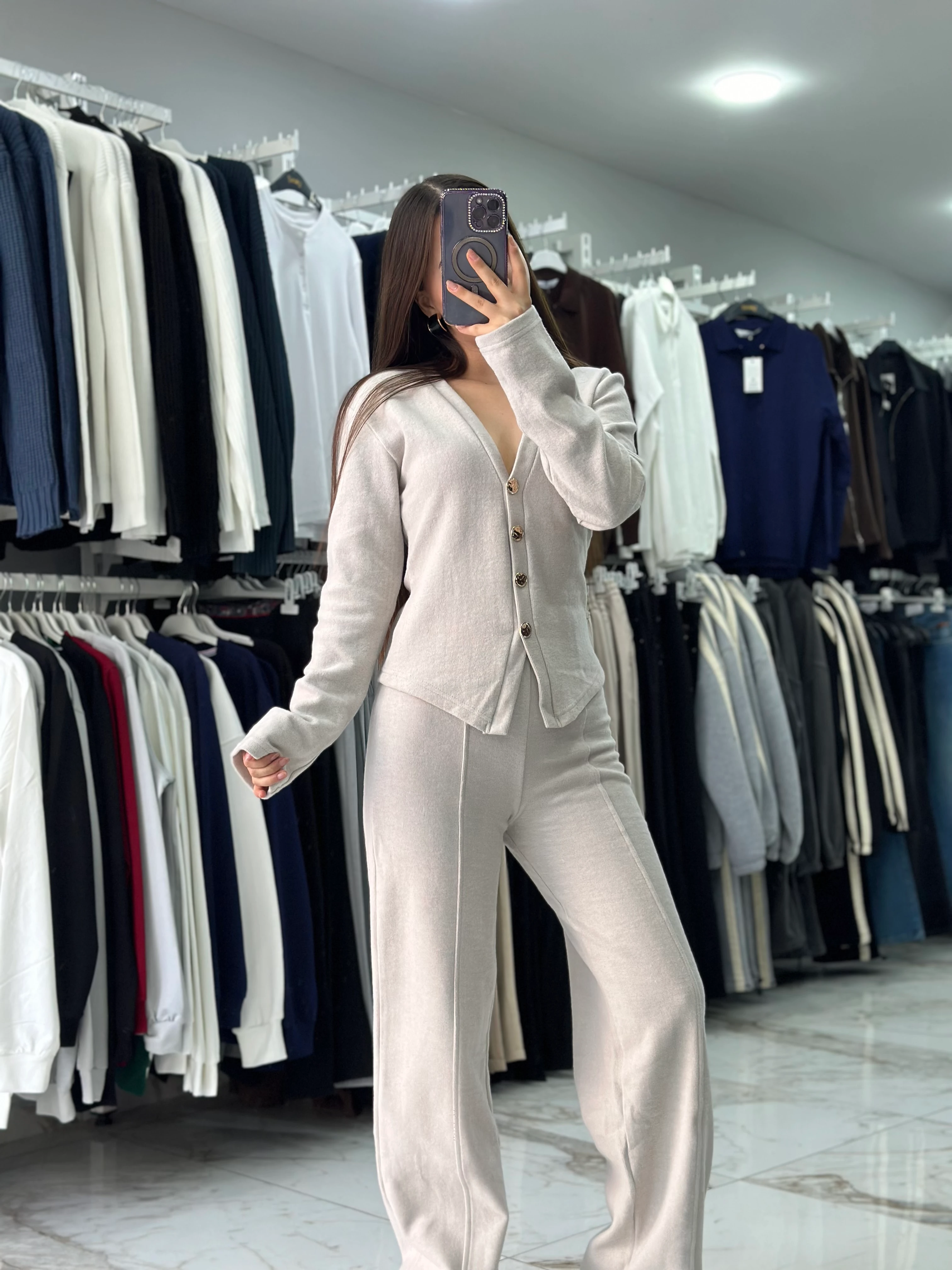 GOLD DETAYLI CEKETLİ TAKIM