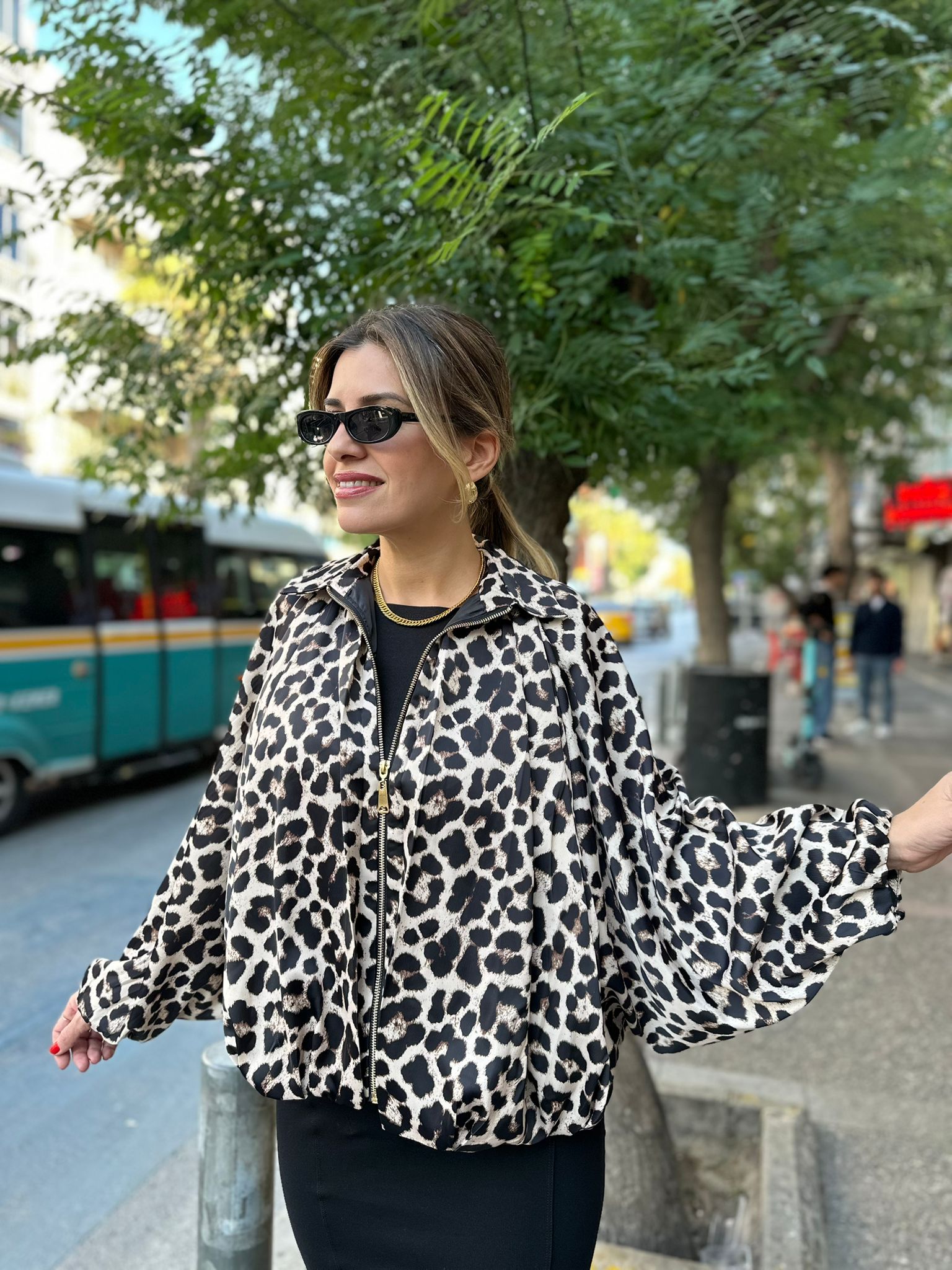 Bomber Leopar Ceket