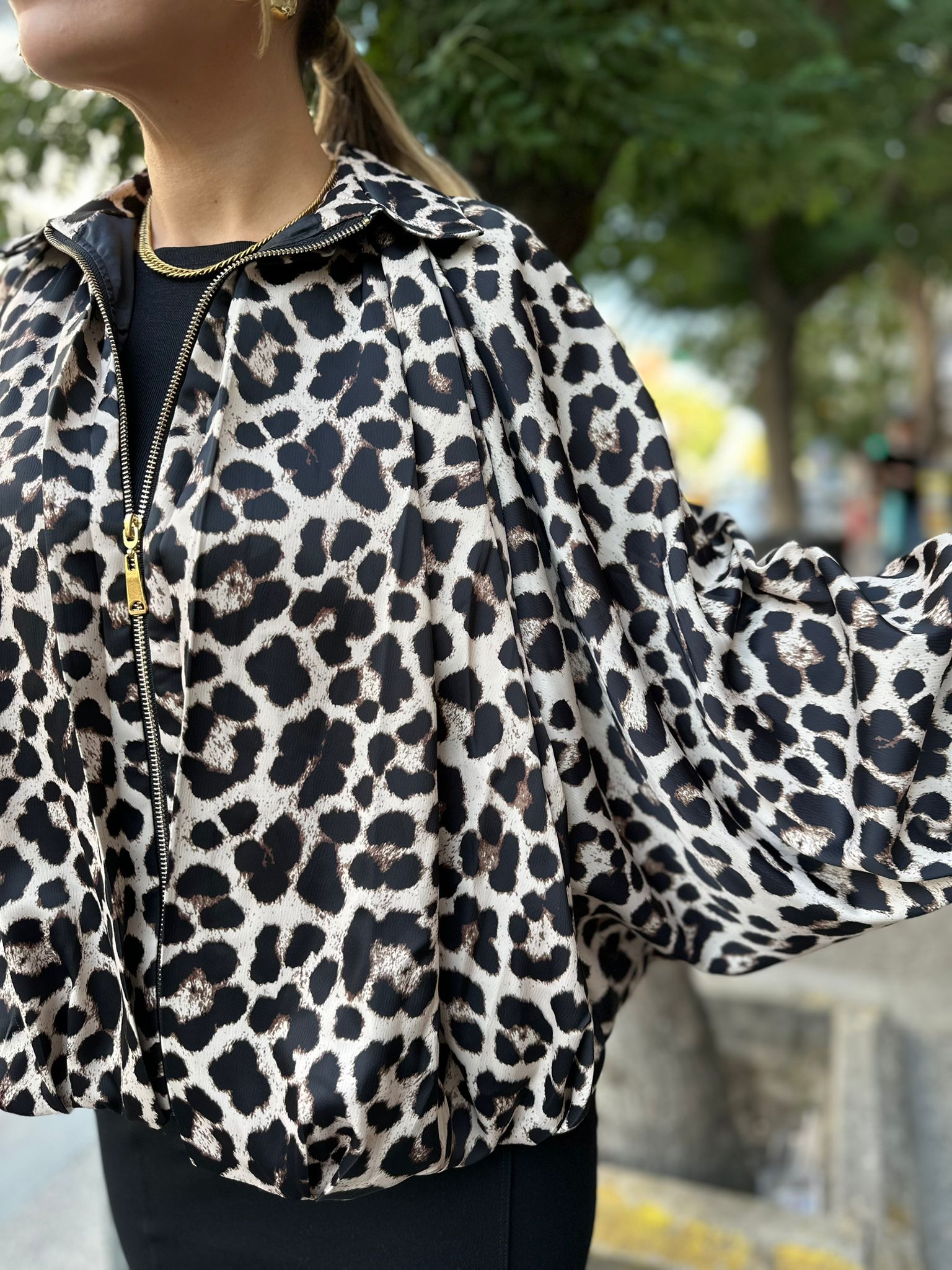 Bomber Leopar Ceket