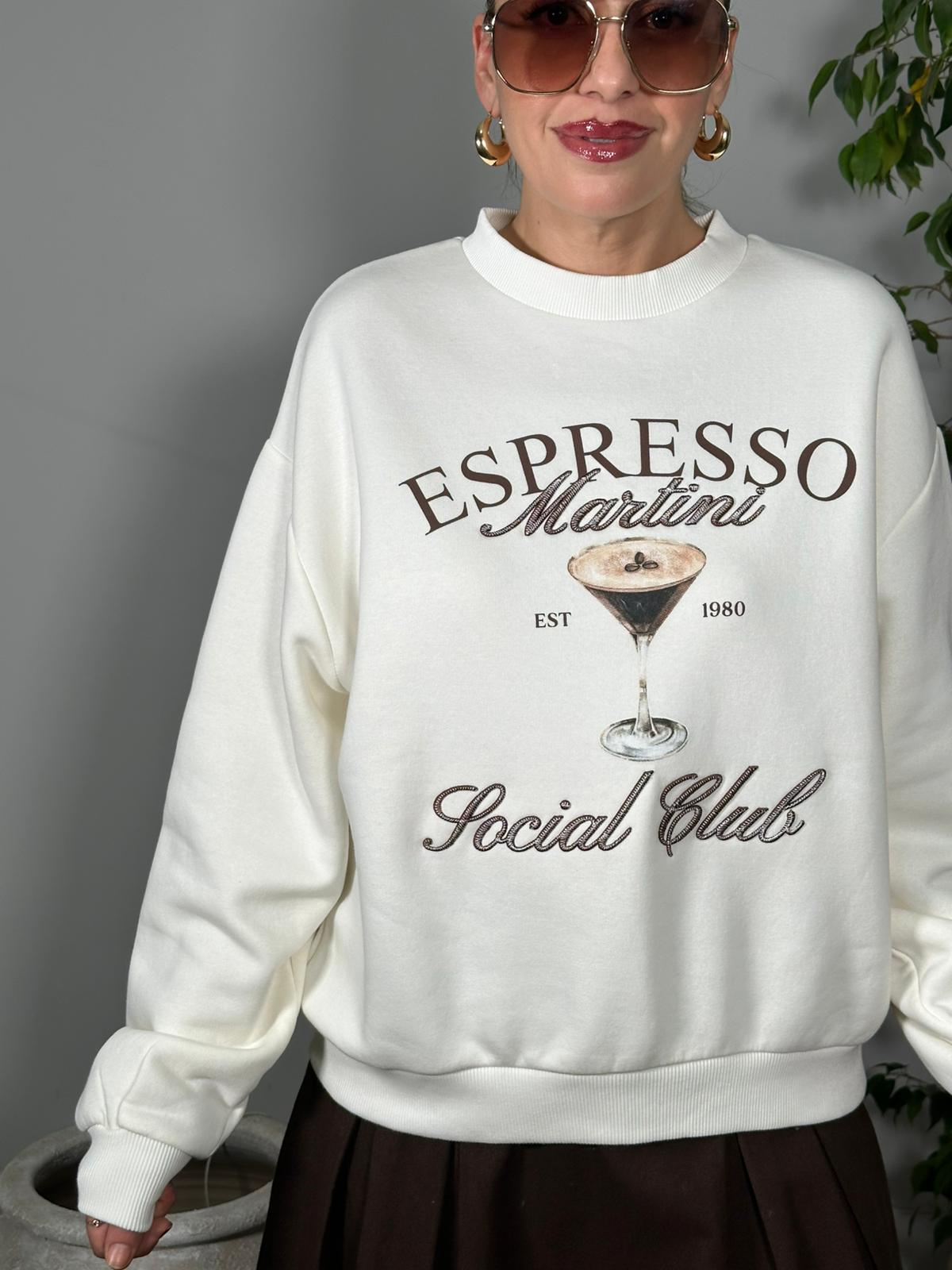 Şardonlu Nakış İşlemeli Sweatshirt