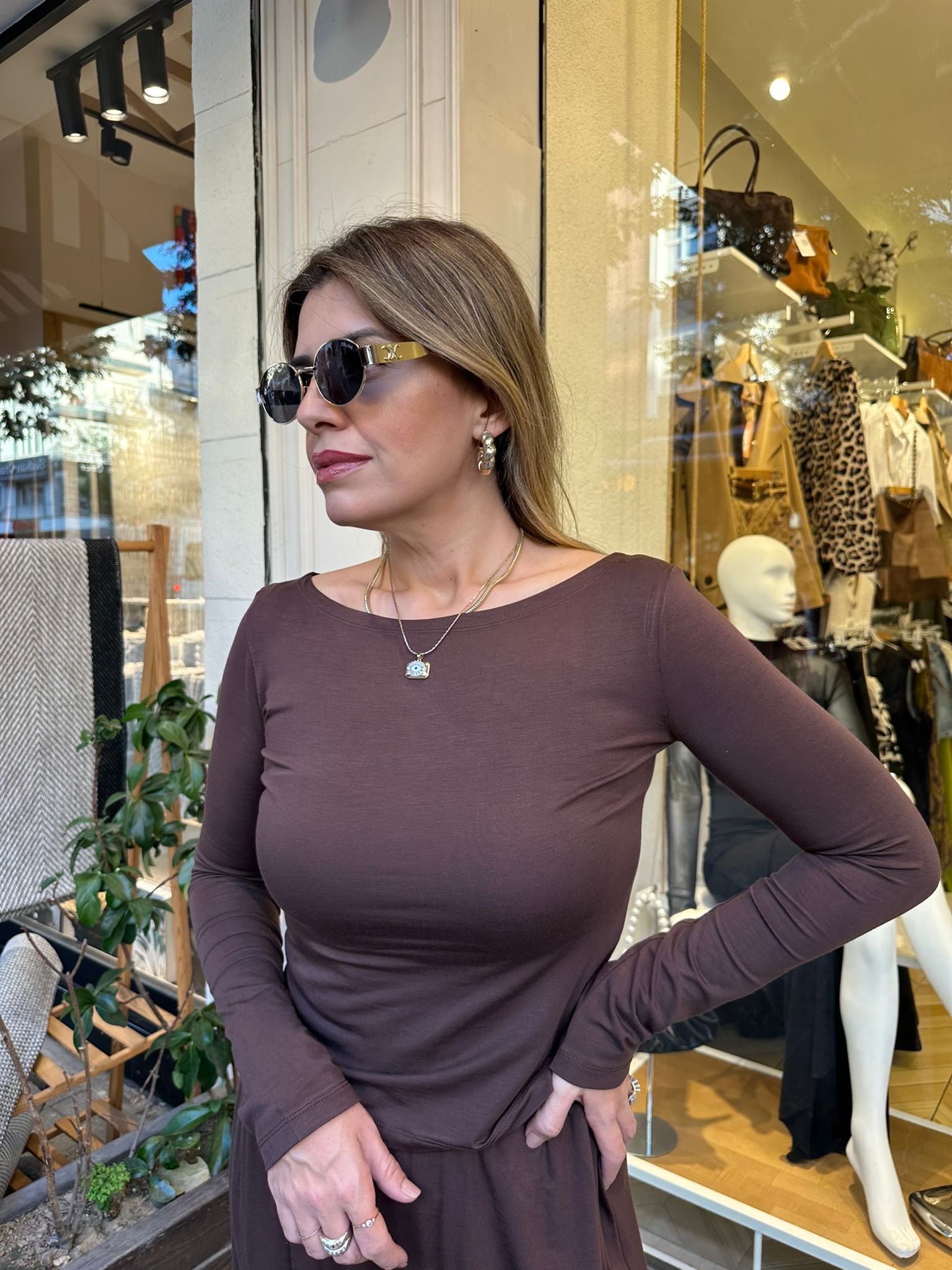 Kayık Yaka Uzun Kollu Eşofman Takımı