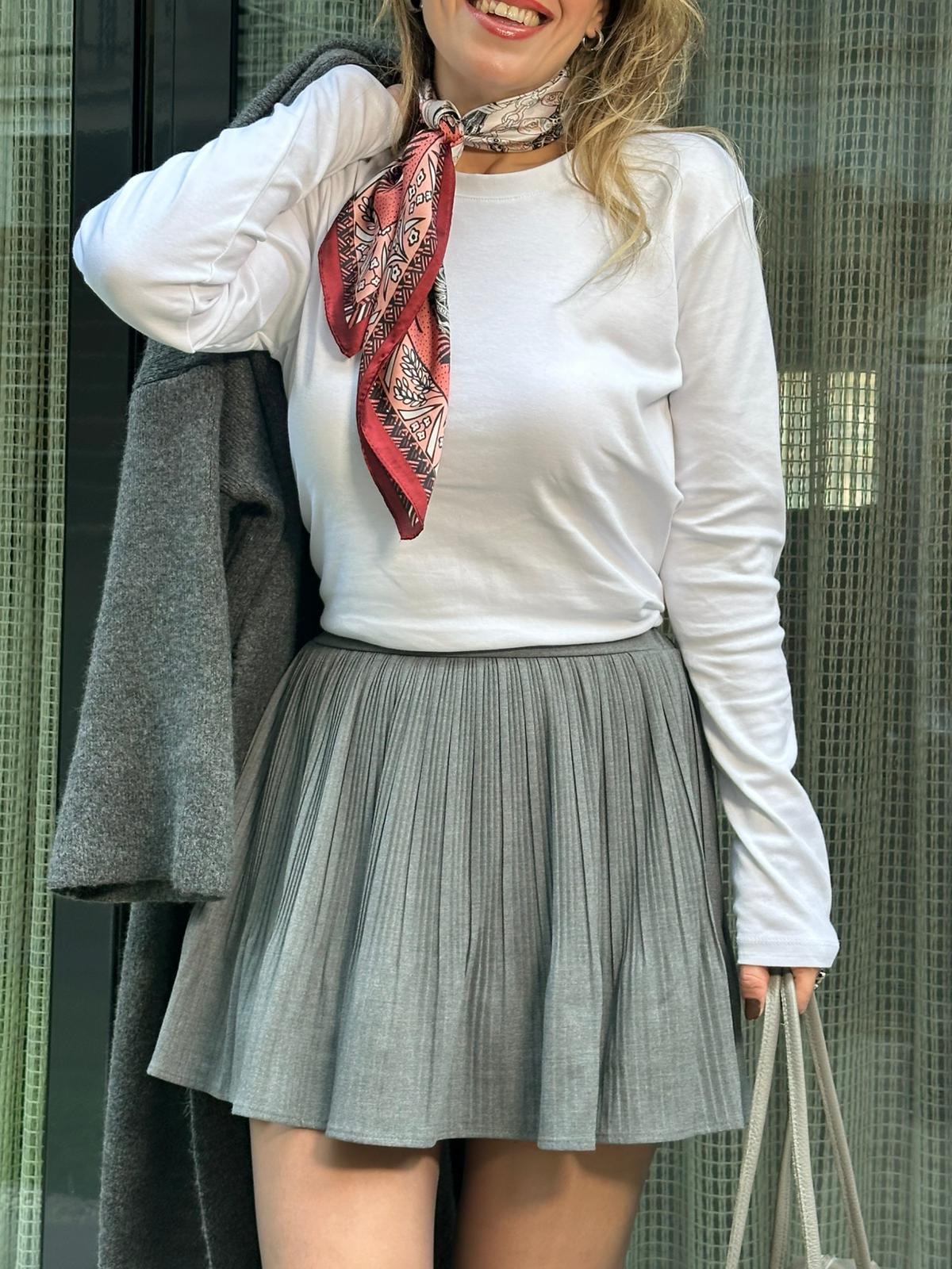 Pileli Şort Etek (Gramajlı)