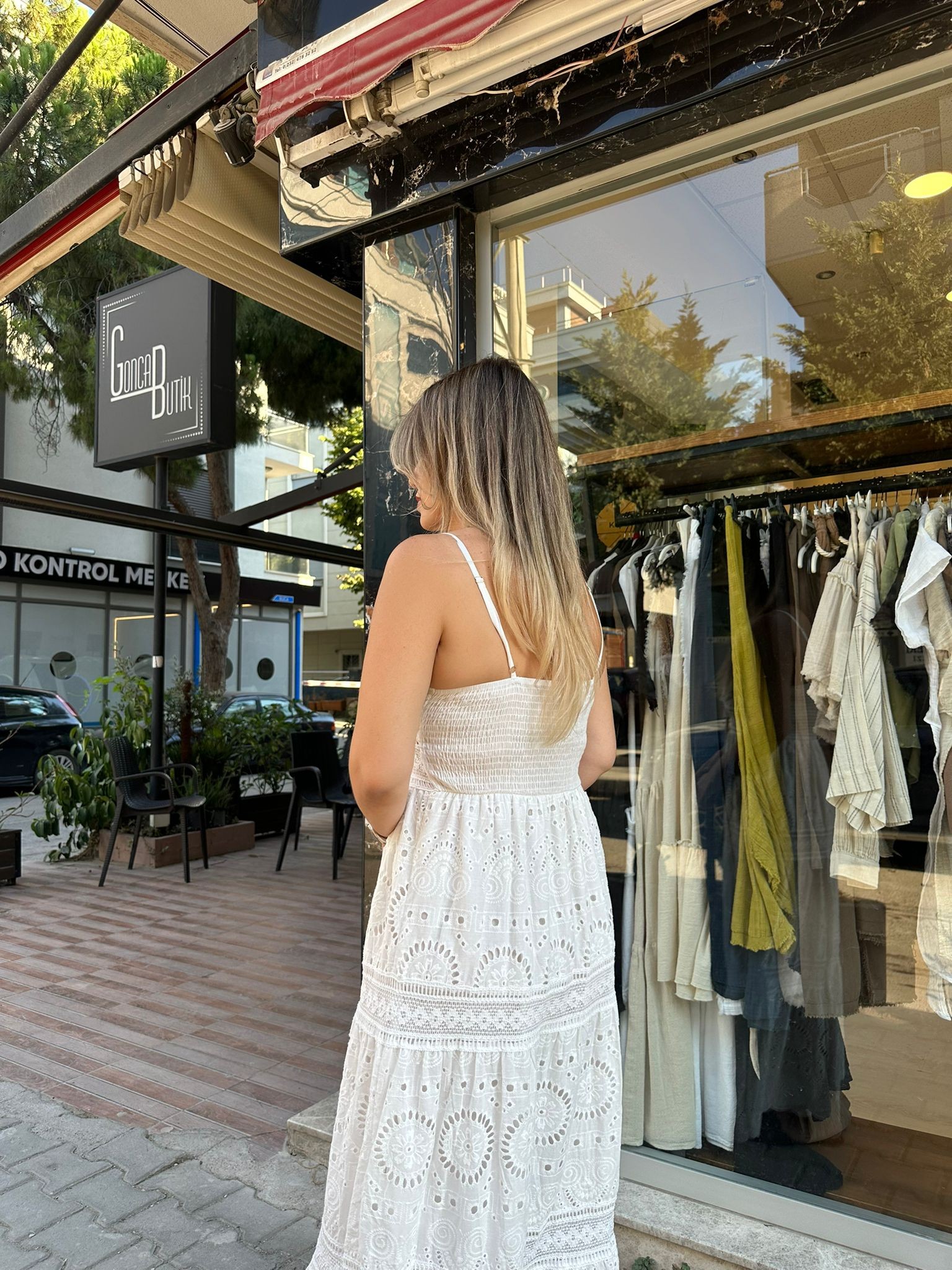 İthal Kahve Püskül Detaylı Fisto Elbise