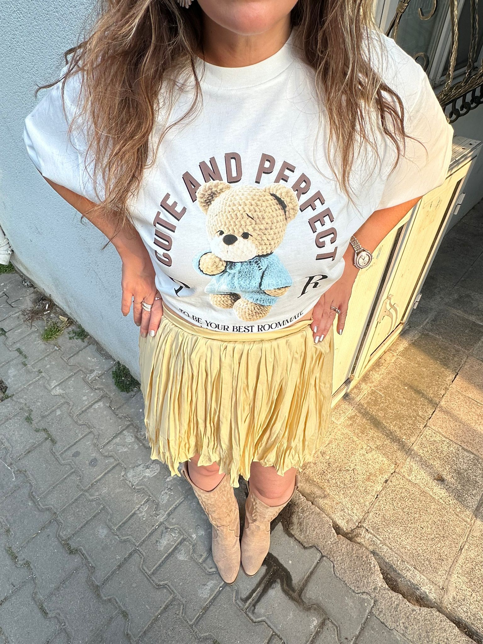 Teddy Baskılı T-Shirt