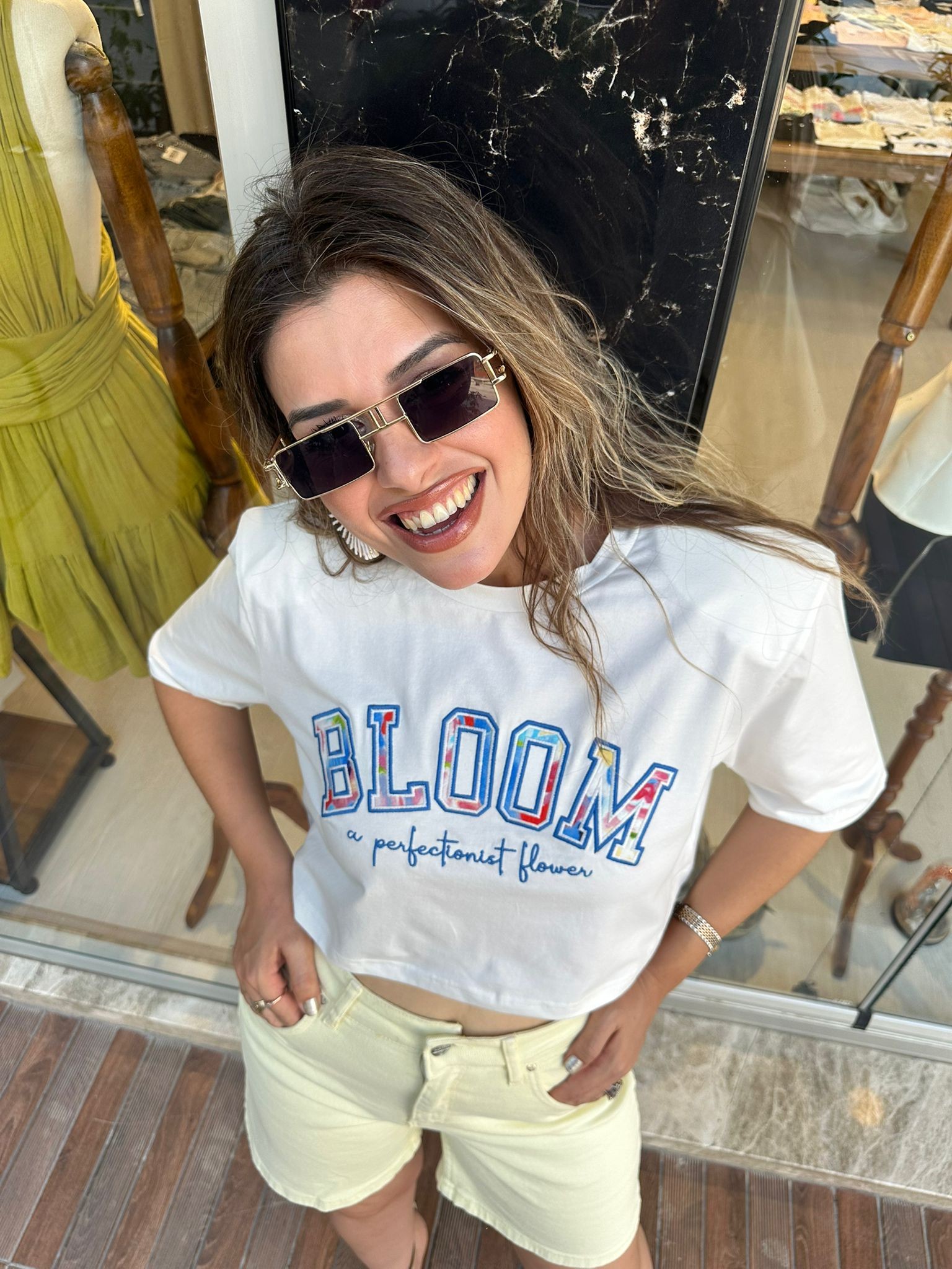 Ön İşleme Detaylı Crop T-Shirt