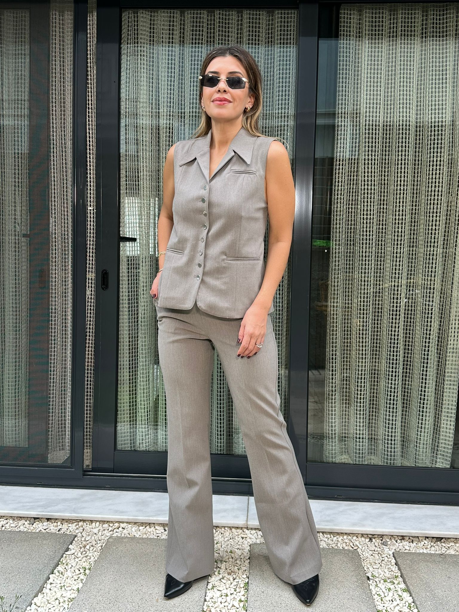 Yelekli Pantolon Takım 