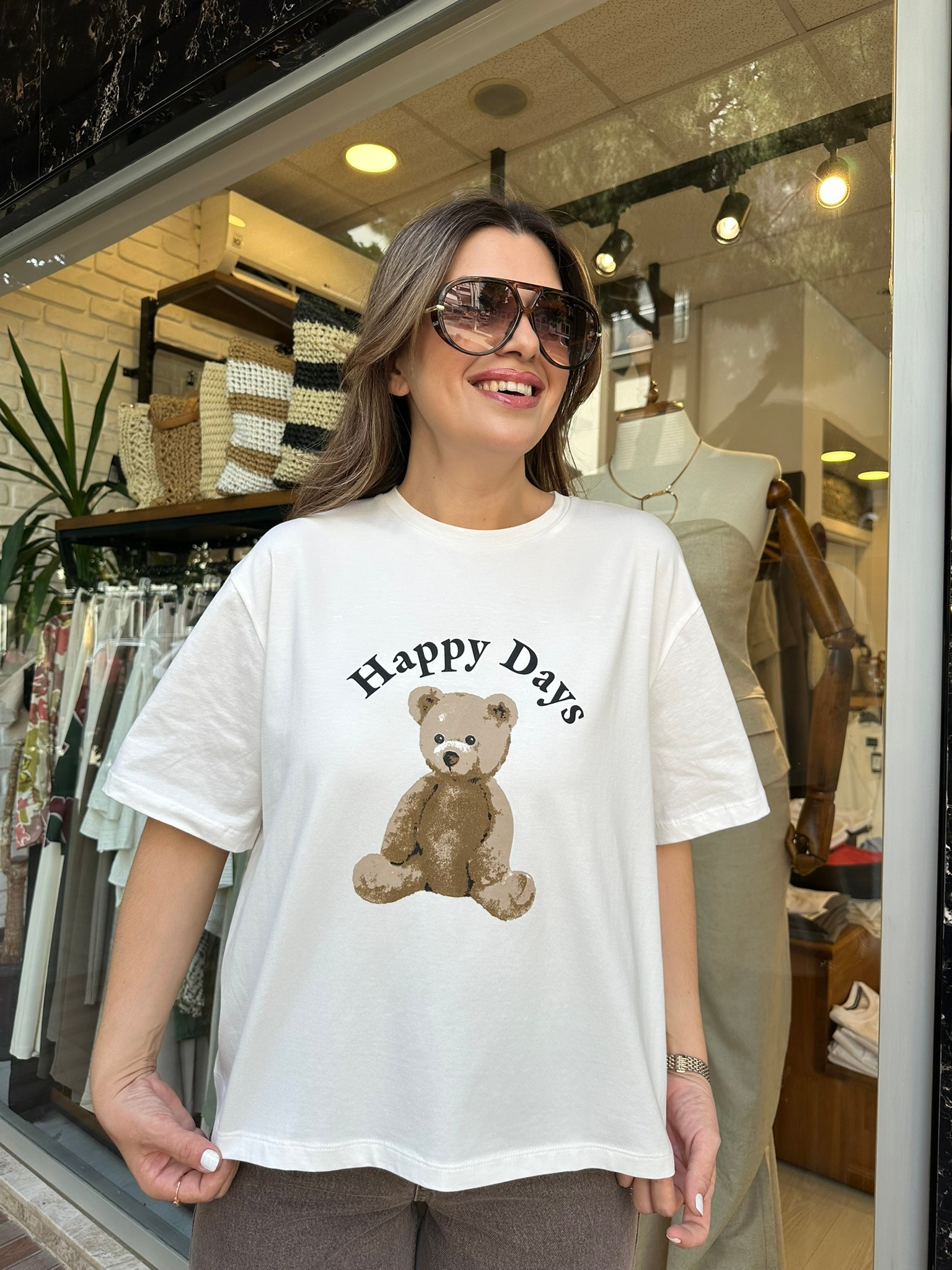 Ayıcık Detaylı T-shirt