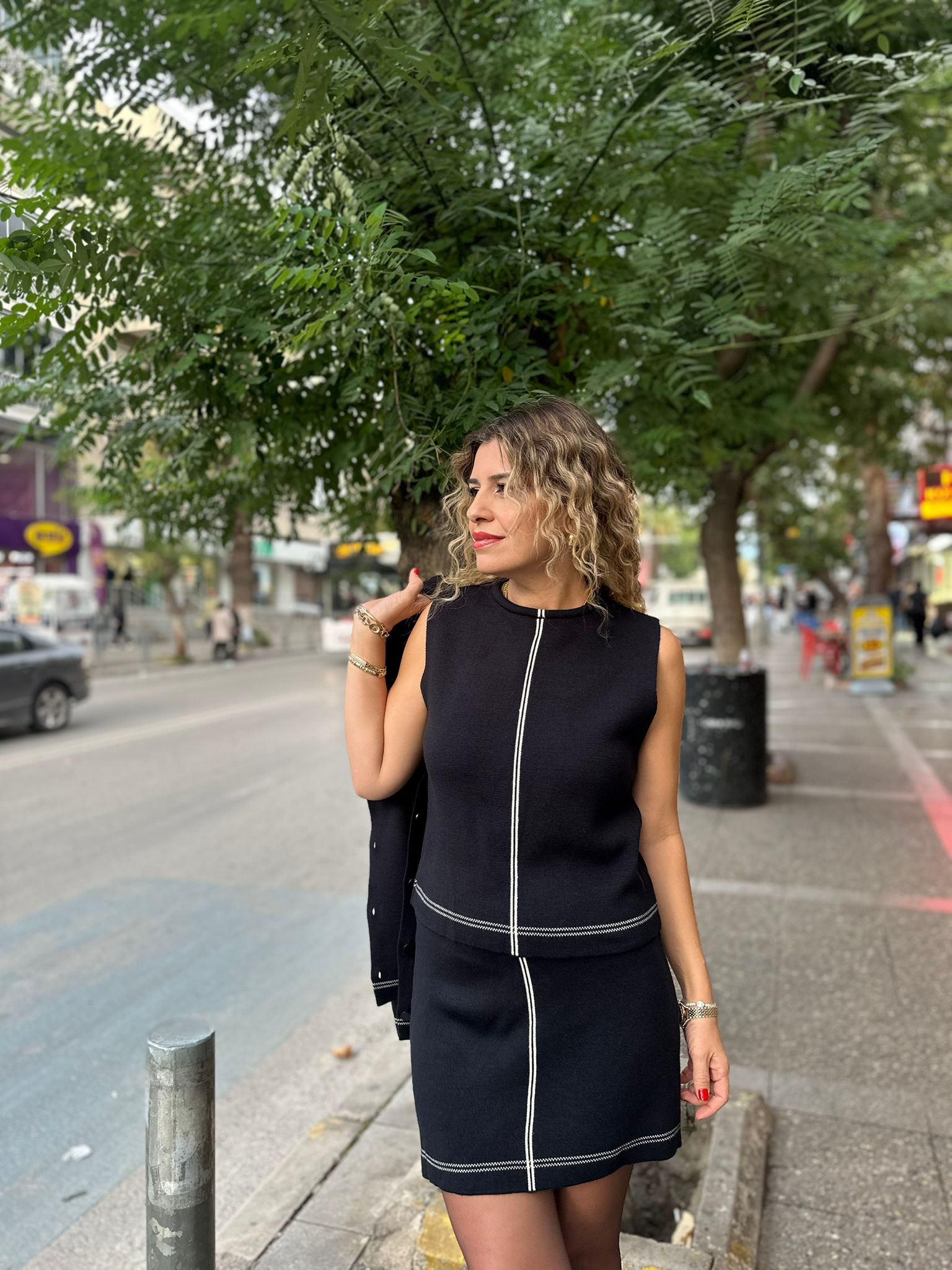 Triko Üçlü Takım (Ceket-Atlet-Etek)