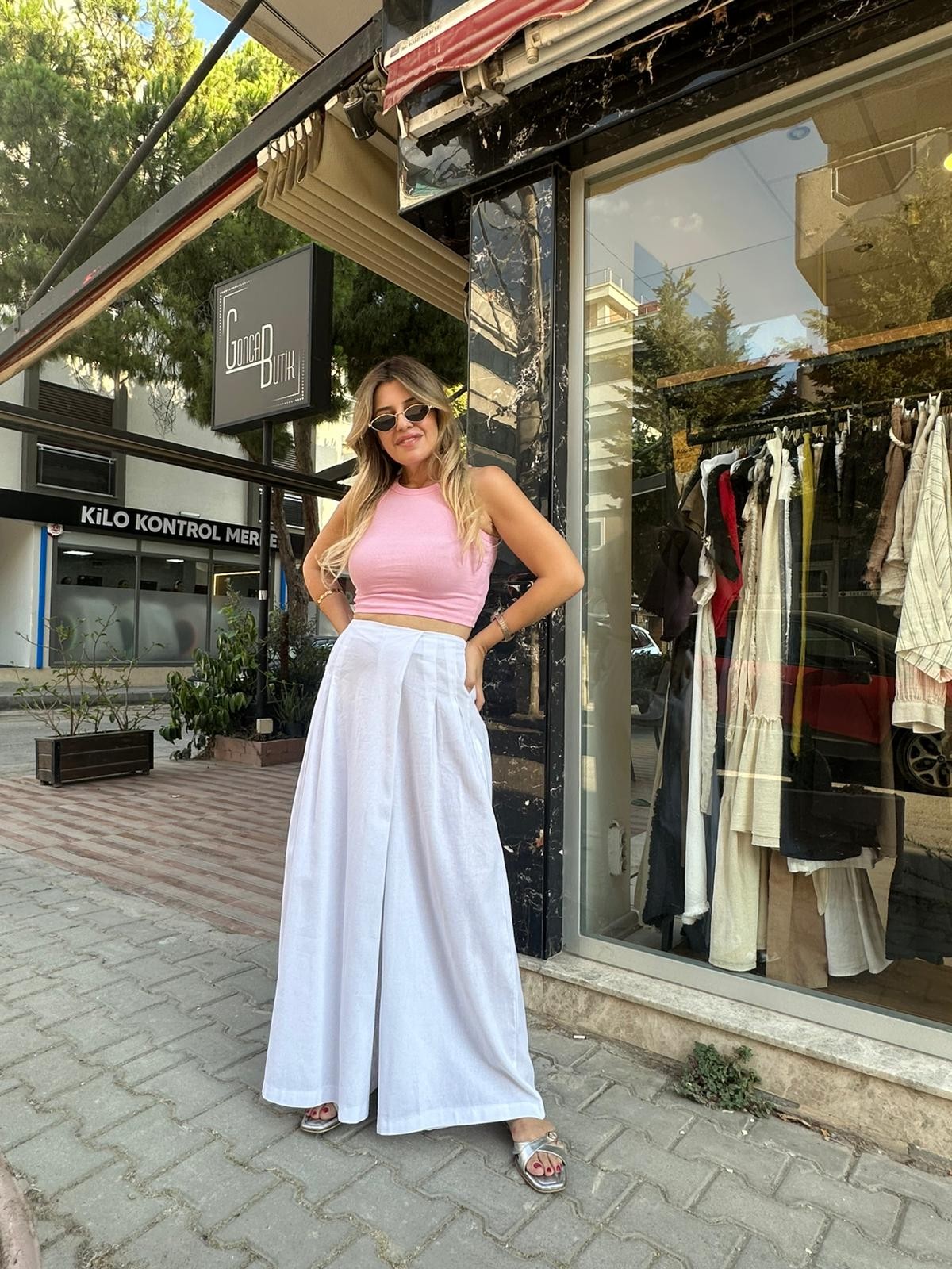 Ön Kapamalı Beli Lastikli Pantolon