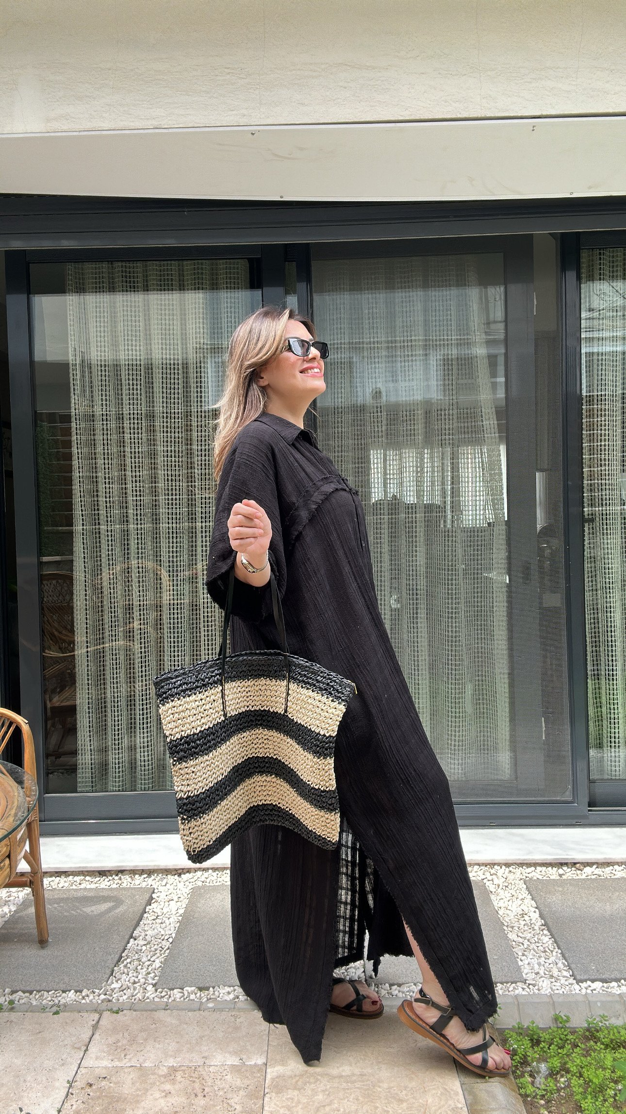 BLANCA Düğme Detaylı Kimono Elbise