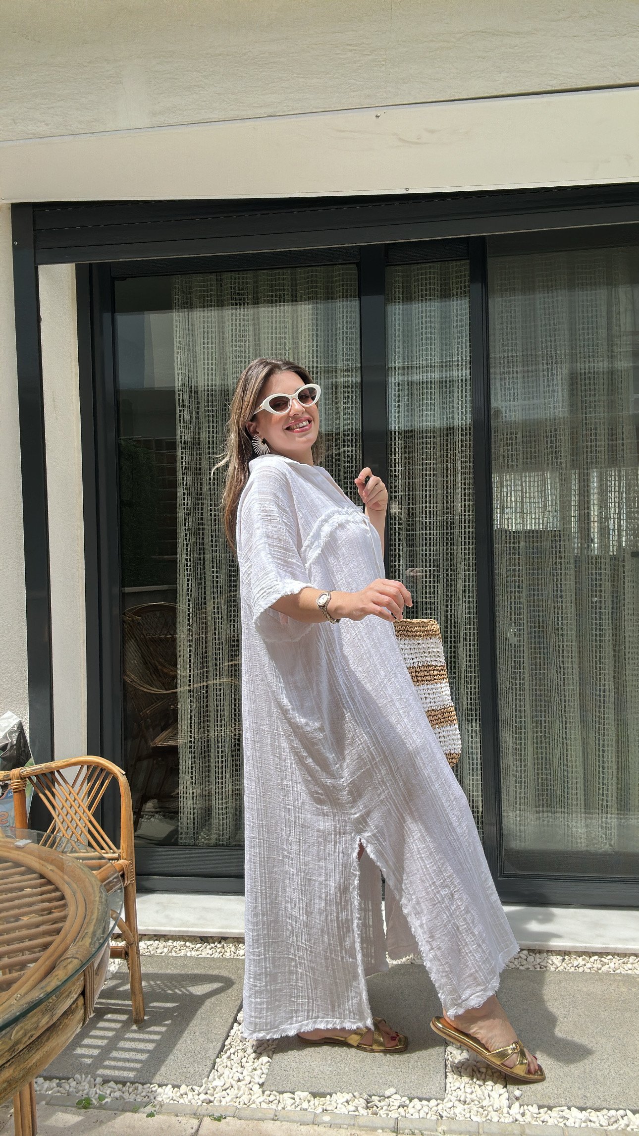 BLANCA Düğme Detaylı Kimono Elbise