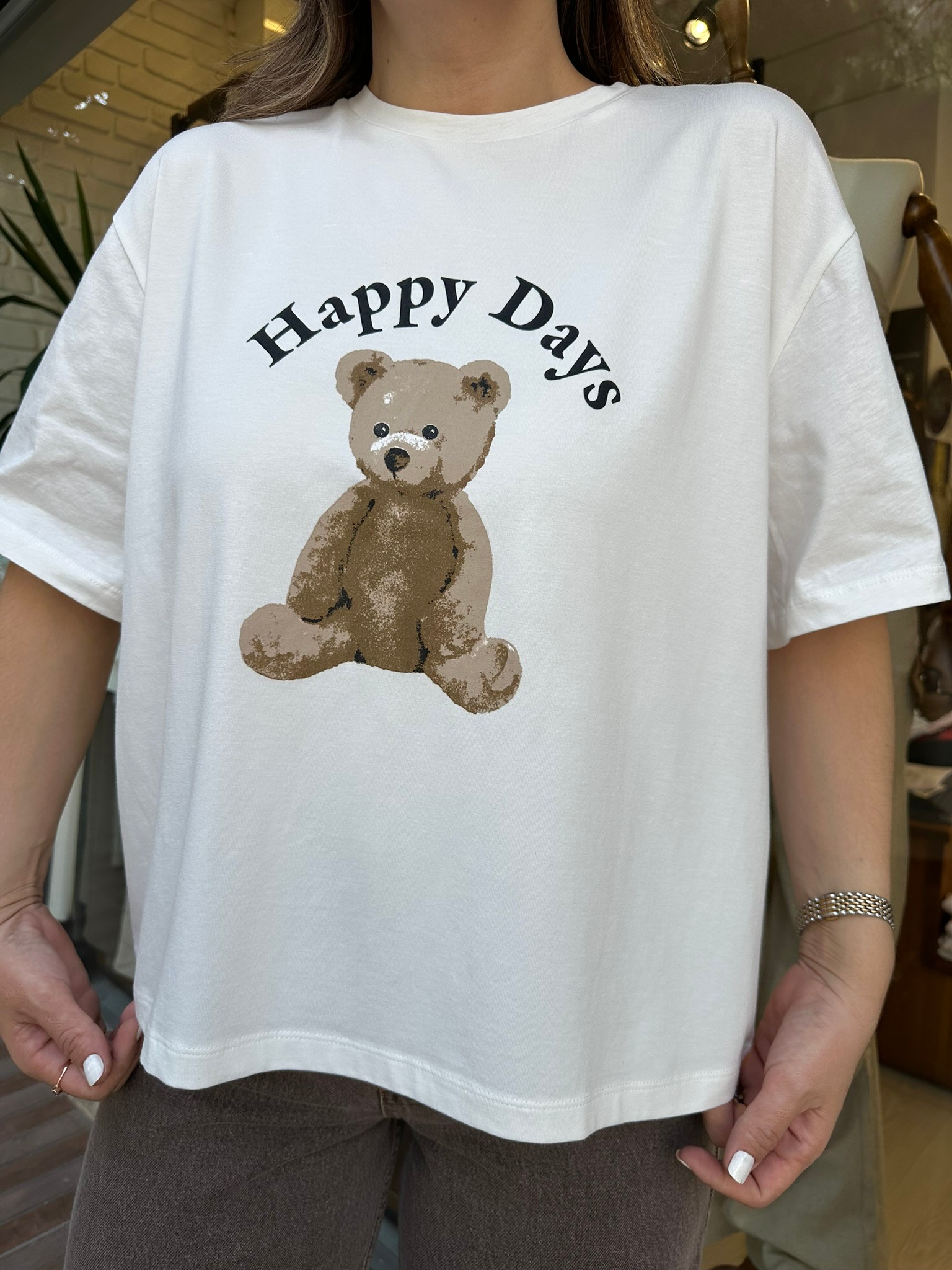 Ayıcık Detaylı T-shirt