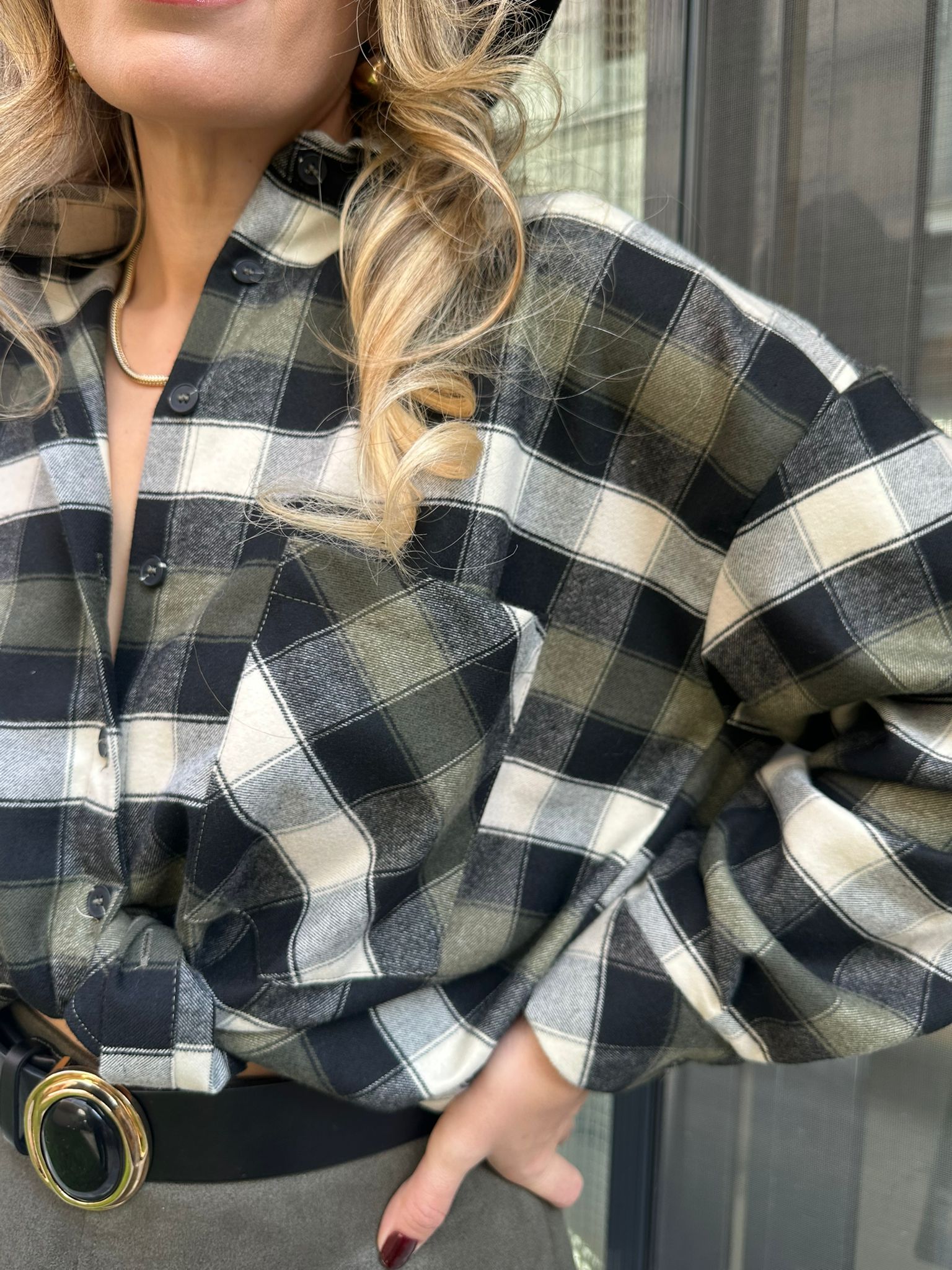 Ekoseli Cepli Gömlek