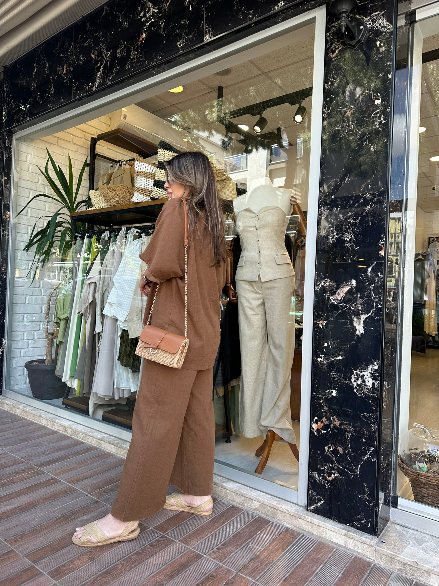Pamuklu Cep Detaylı Takım