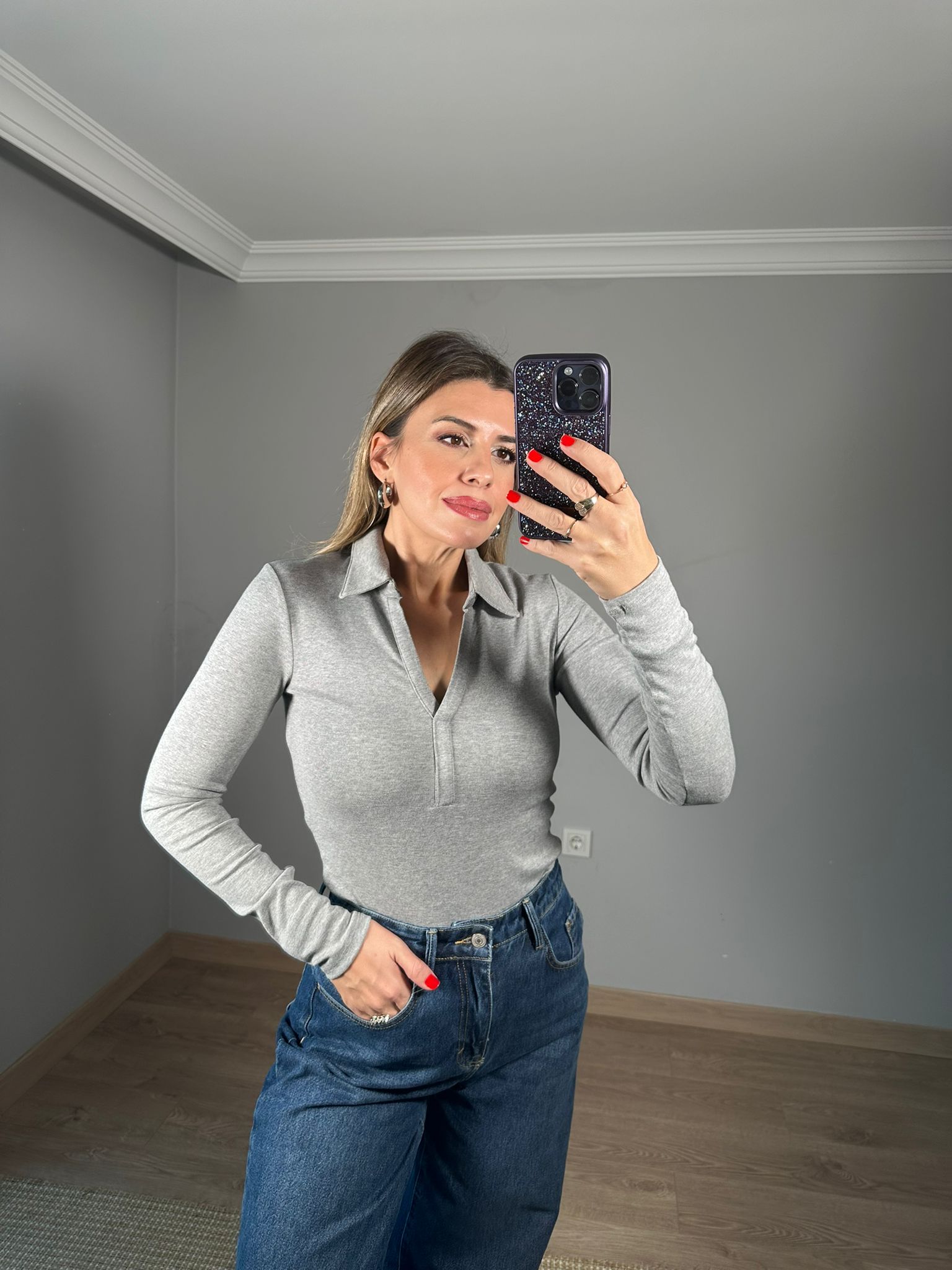 Polo Yaka Uzun Kollu Body
