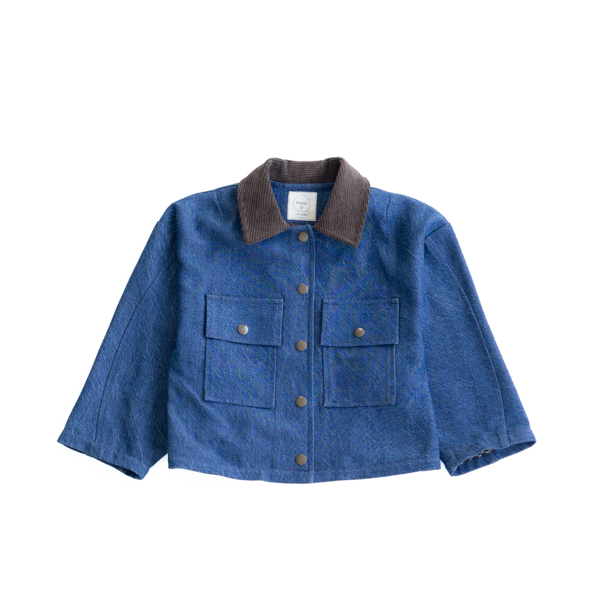 KADİFE YAKALI DENİM CEKET