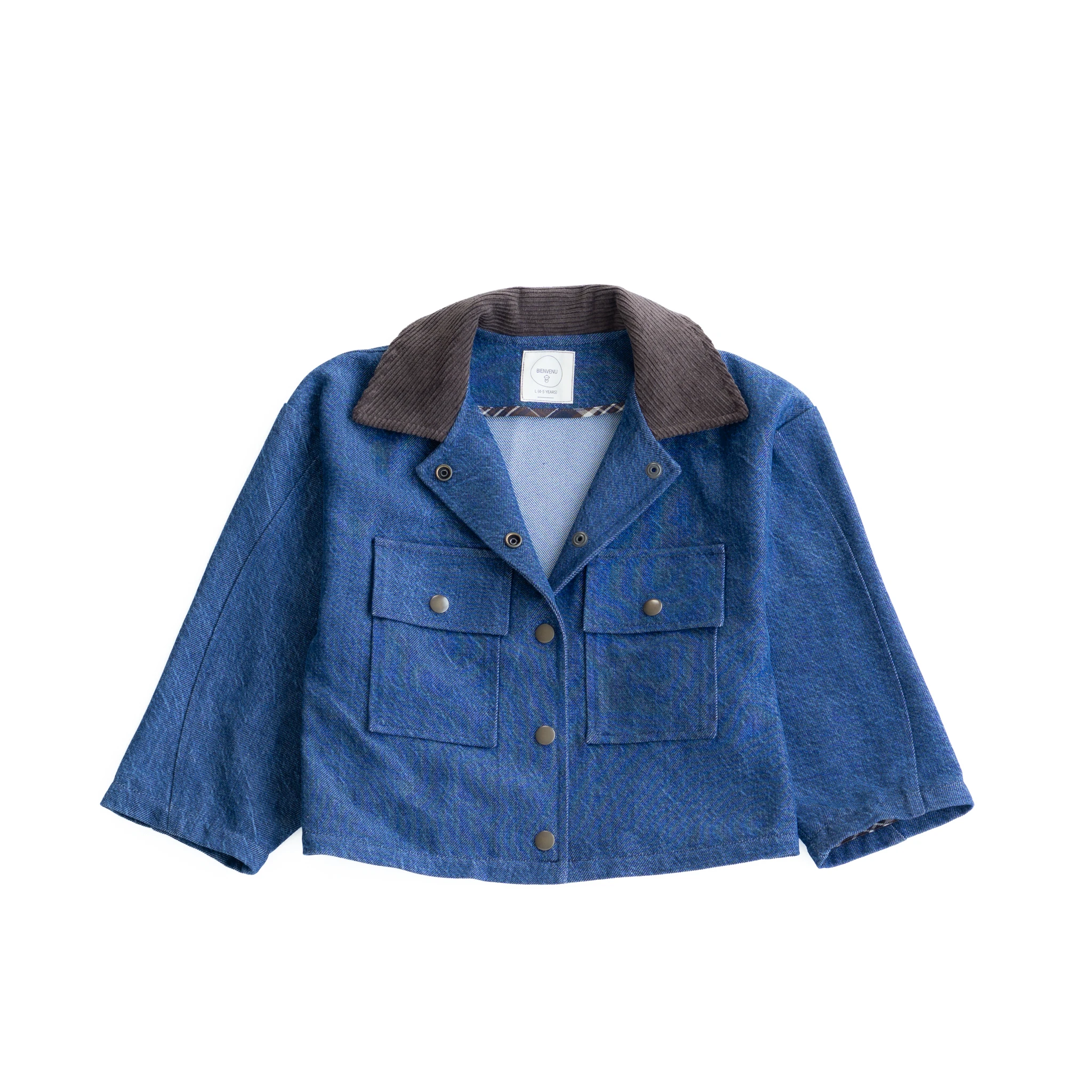 KADİFE YAKALI DENİM CEKET