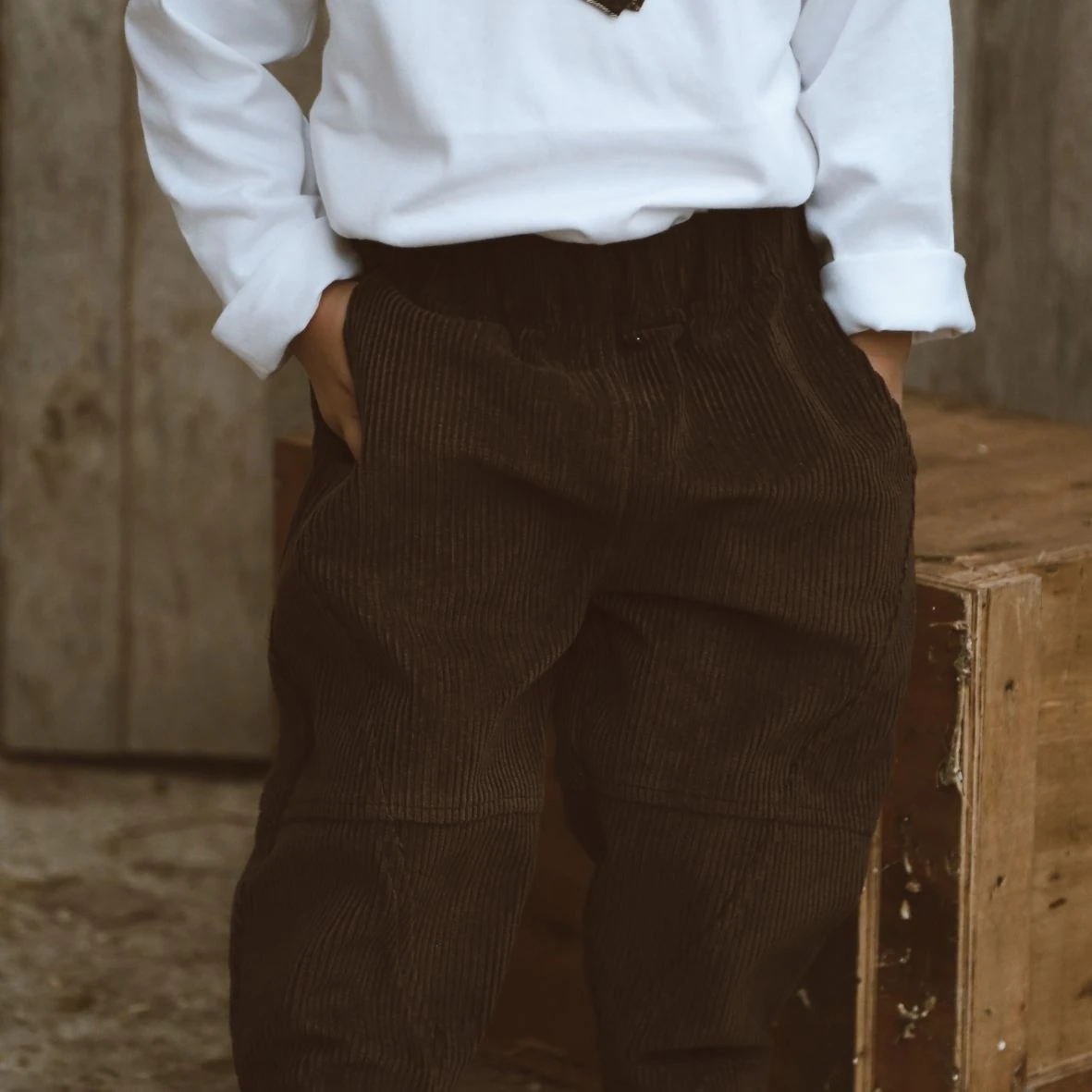 KAHVERENGİ KADİFE BALON PANTOLON