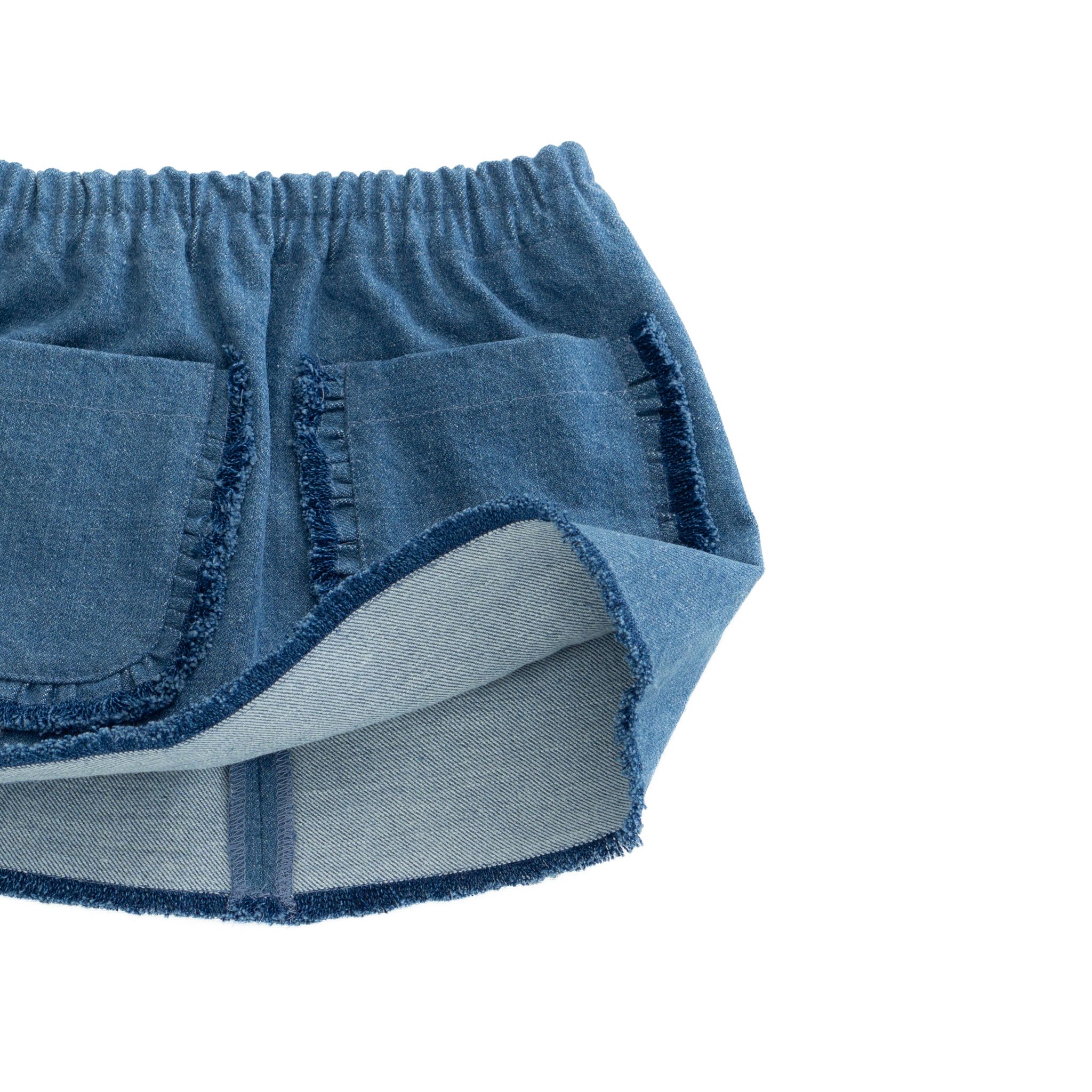 FIRFIR DETAYLI DENIM ETEK