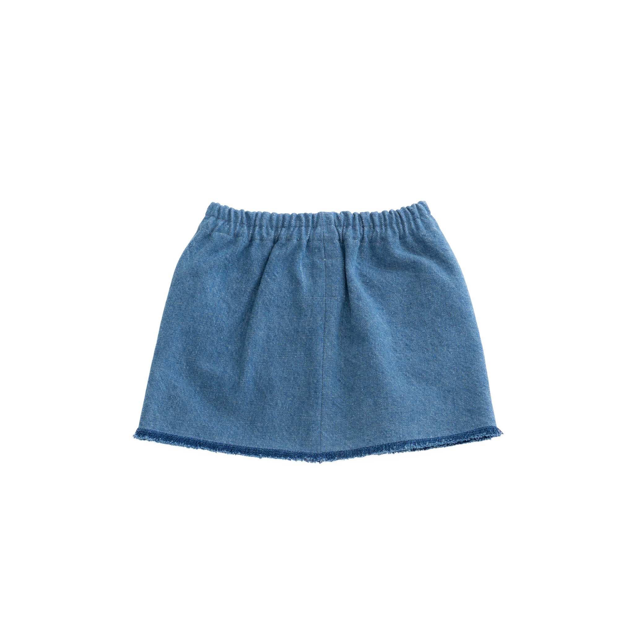 FIRFIR DETAYLI DENIM ETEK