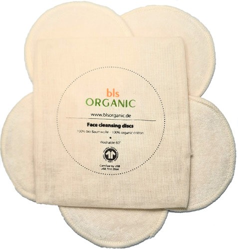 10 cm 5 Pieces Organic Cotton Cleansing Pads-Washable 3 Packages