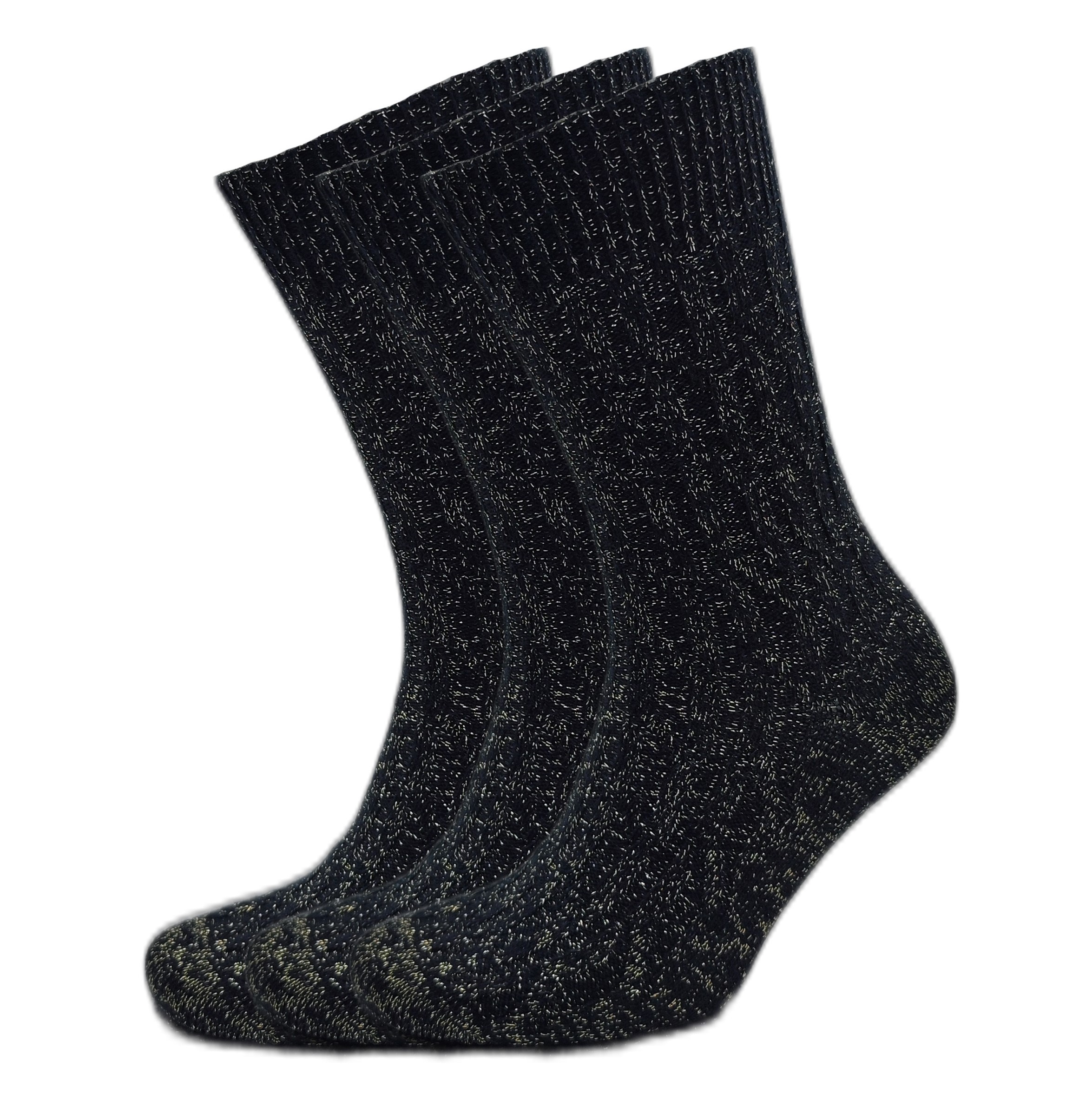 353 Wool Black: 3 pairs