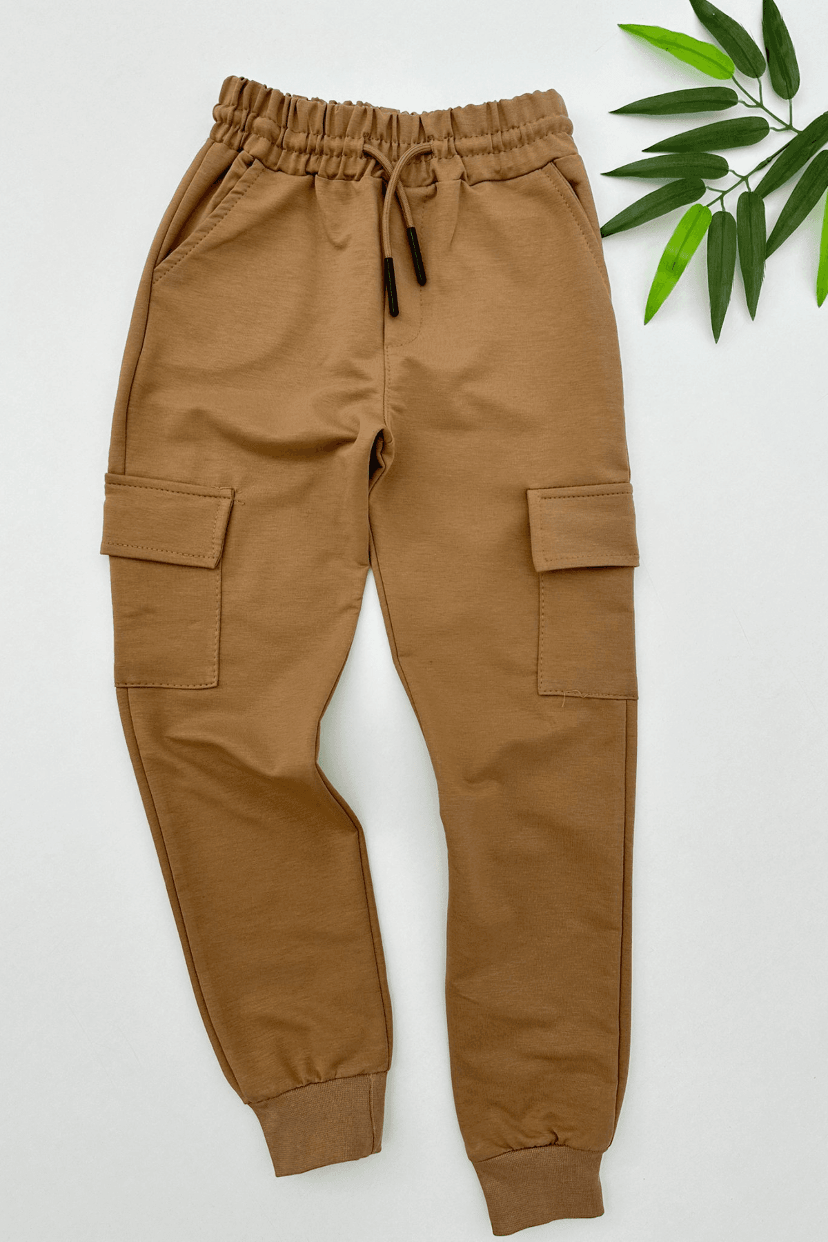 KAHVERENGİ RENK ÇİFT KARGO CEPLİ UNISEX EŞOFMAN ALTI