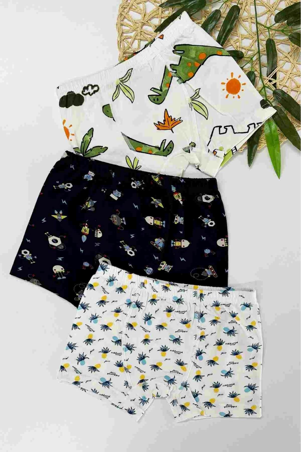 3'LÜ ERKEK ÇOCUK BOXER SET